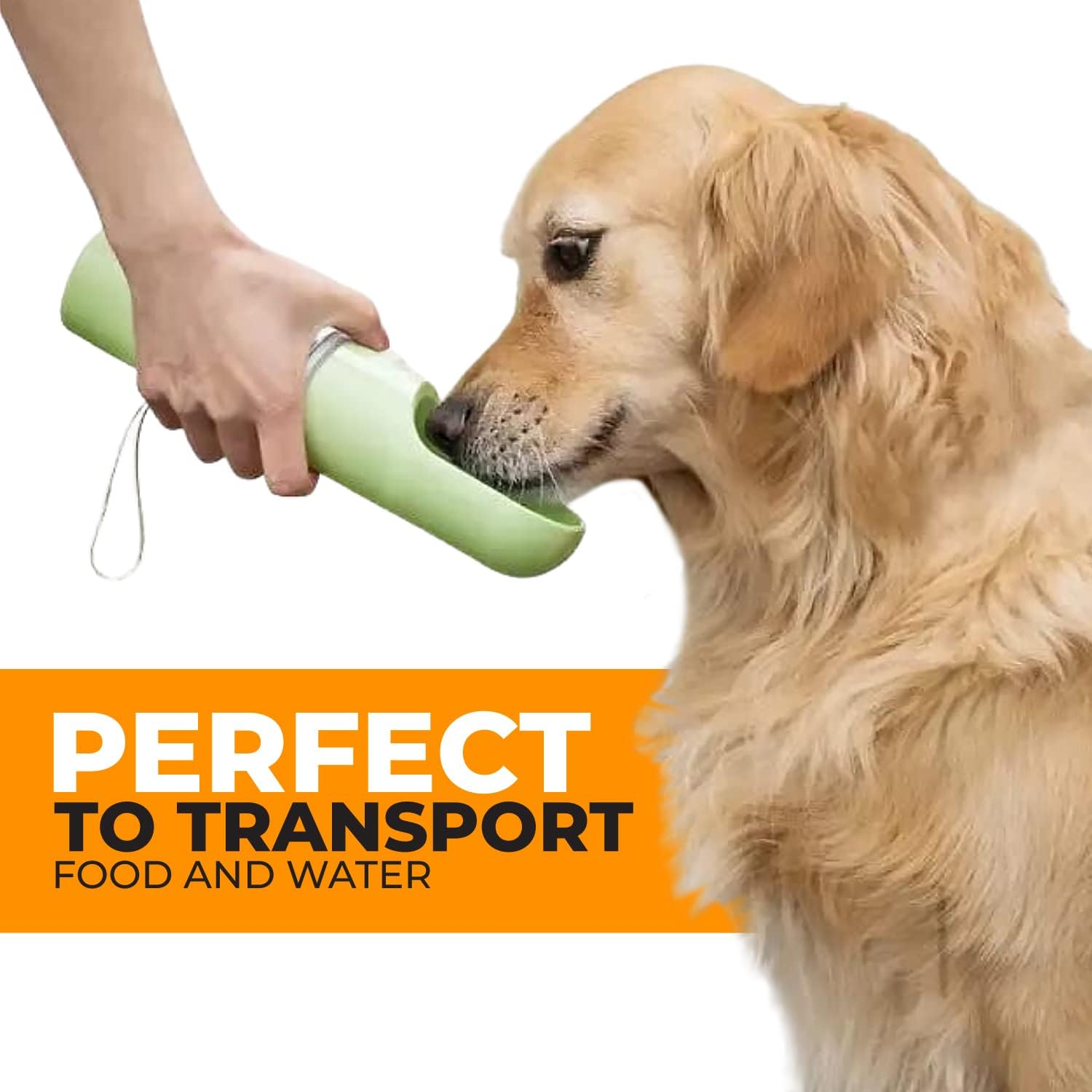 Bello Bottle Dog Water Bottle 2-In-1 Water Bottle with Leak-Proof Water and Pet Food Dispenser (Green) image number 3