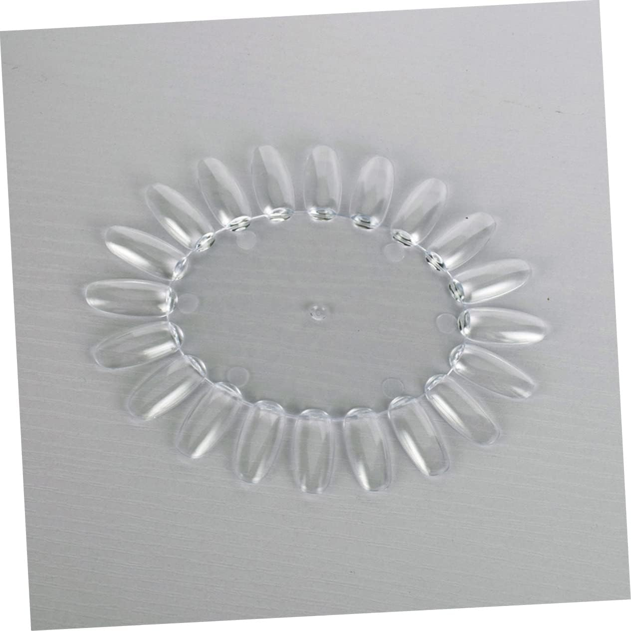 Vaguelly 10Pcs Nail Display Board Oval Nail Art Practice Plates Gel Polish Chart image number 1