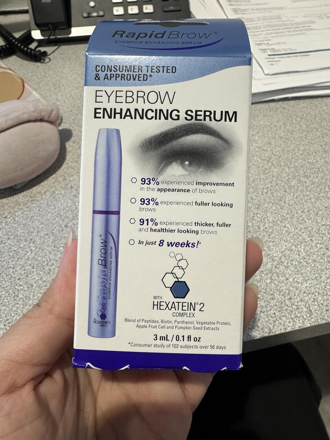 RAPIDBROW Eyebrow Enhancing Serum, 3Ml /0.1 Fluid Ounce Clear image number 3