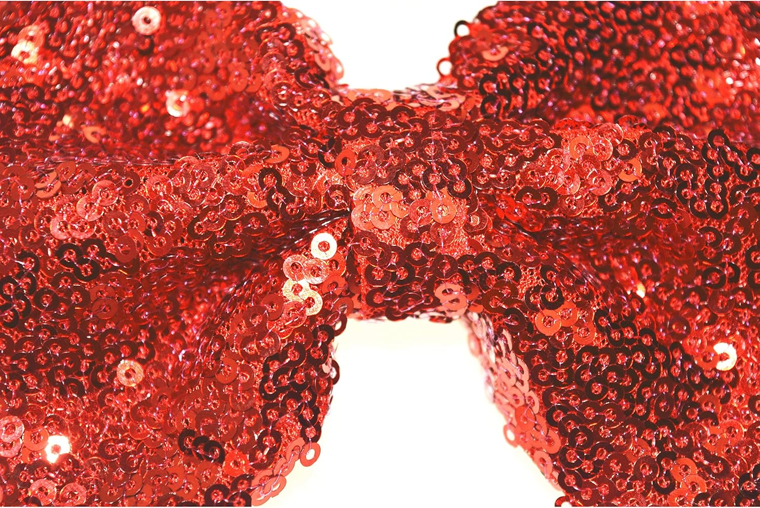 Girls Baby Red Sequin Hair Bows Bands Headband Bowknot image number 3