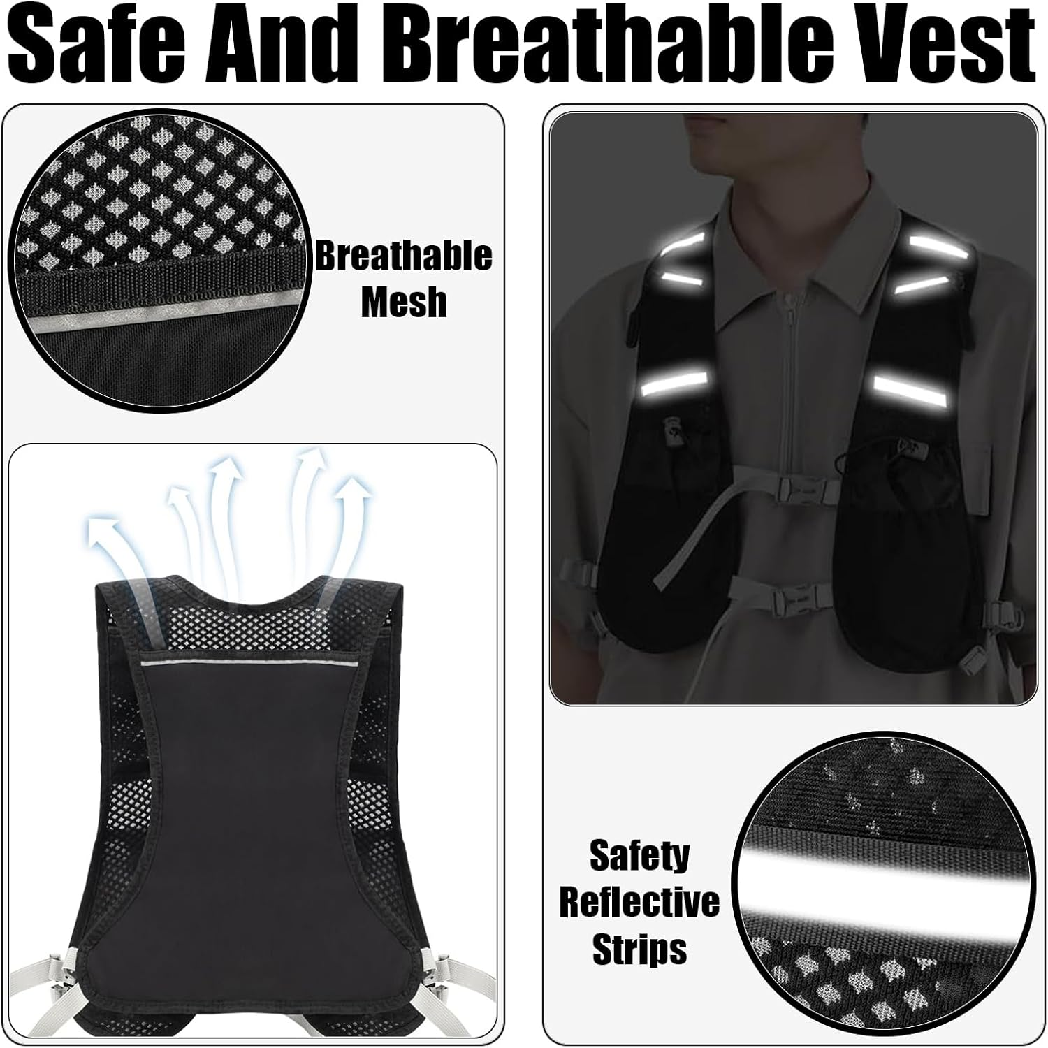 Running Vest, Running Backpacks Lightweight with 2L Water Bladder, Running Hydration Vest Hydration Backpack for Men & Women Trail Running, Cycling, Hiking & Marathons image number 1