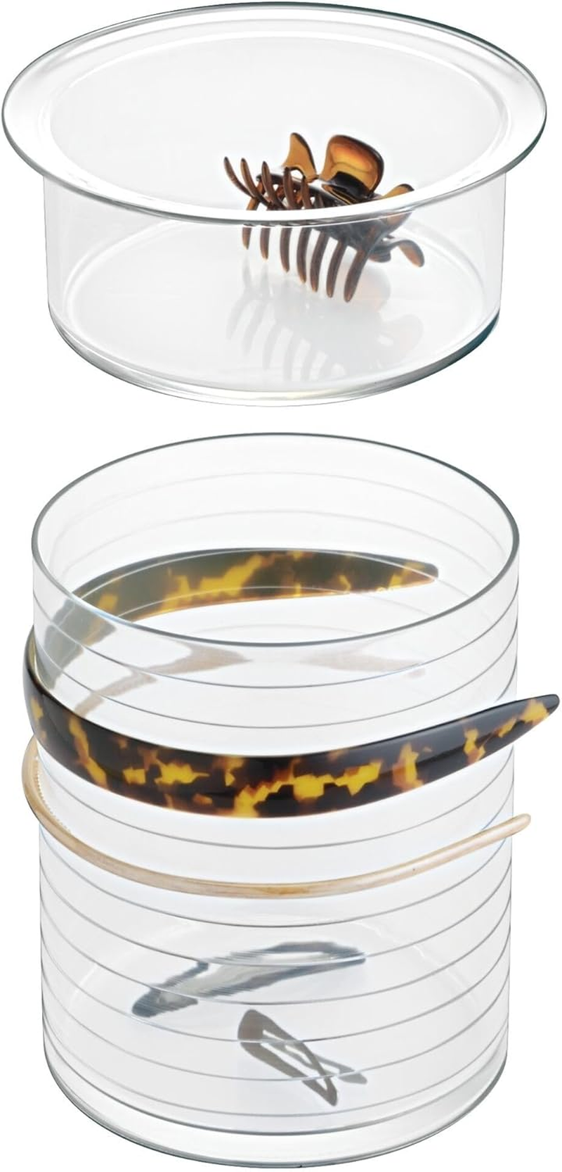 Interdesign Clarity Hair Care Organizer, Accessory Holder to Hold Hair Ties, Elastics, Clips, Headbands - Clear image number 2