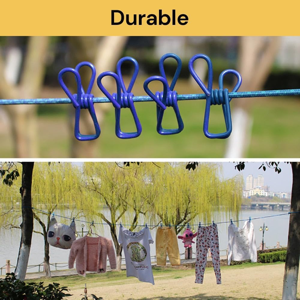 Spendeal Retractable Portable Clothesline for Travel, 12 Clips Camping Accessories Travel Clothesline for Outdoor Indoor, Retractable Clothes Line Elastic Clotheslines for Camper Hotel Room image number 6