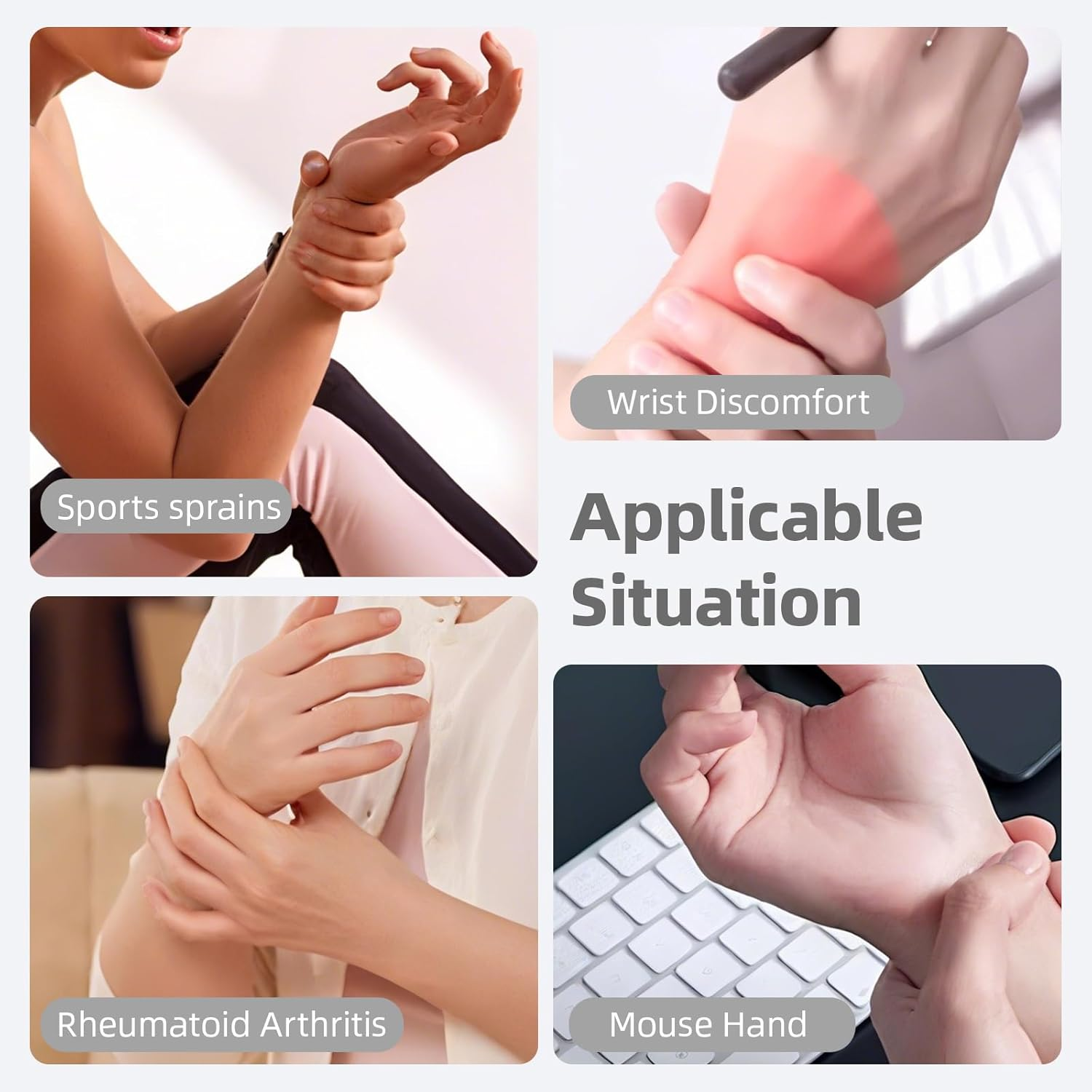 Thumb Spica Splint Wrist Stabilizer Support Brace - Thumb Brace & Wrist Splint for Pain/Tendonitis/Arthritis/Sprains, Adjustable Thumb Splint Wrist Support Fits Both Hands (Unisex Black) image number 4