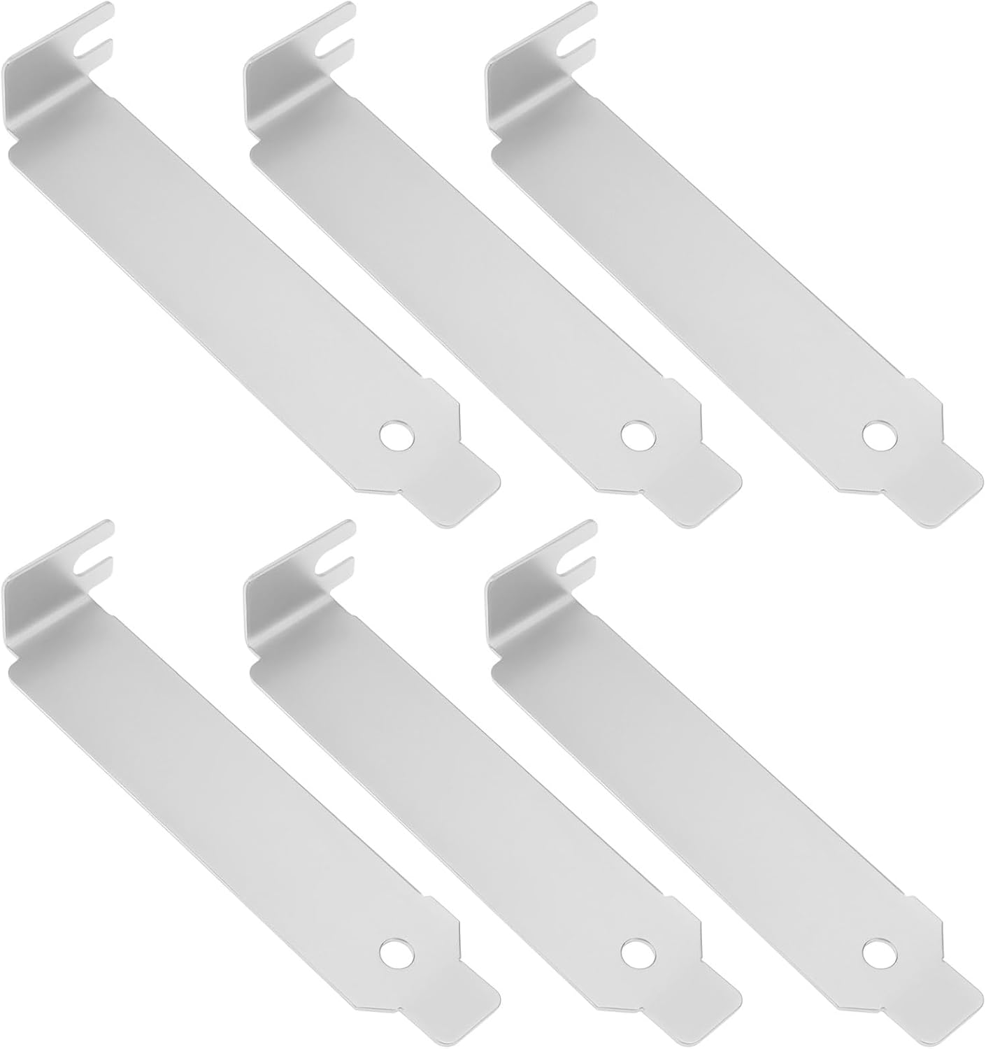 VGOL 6X PC Low Profile PCI Bracket Expansion Computer Back Slot Cover for Computer Cases, 80X18X13Mm image number 4
