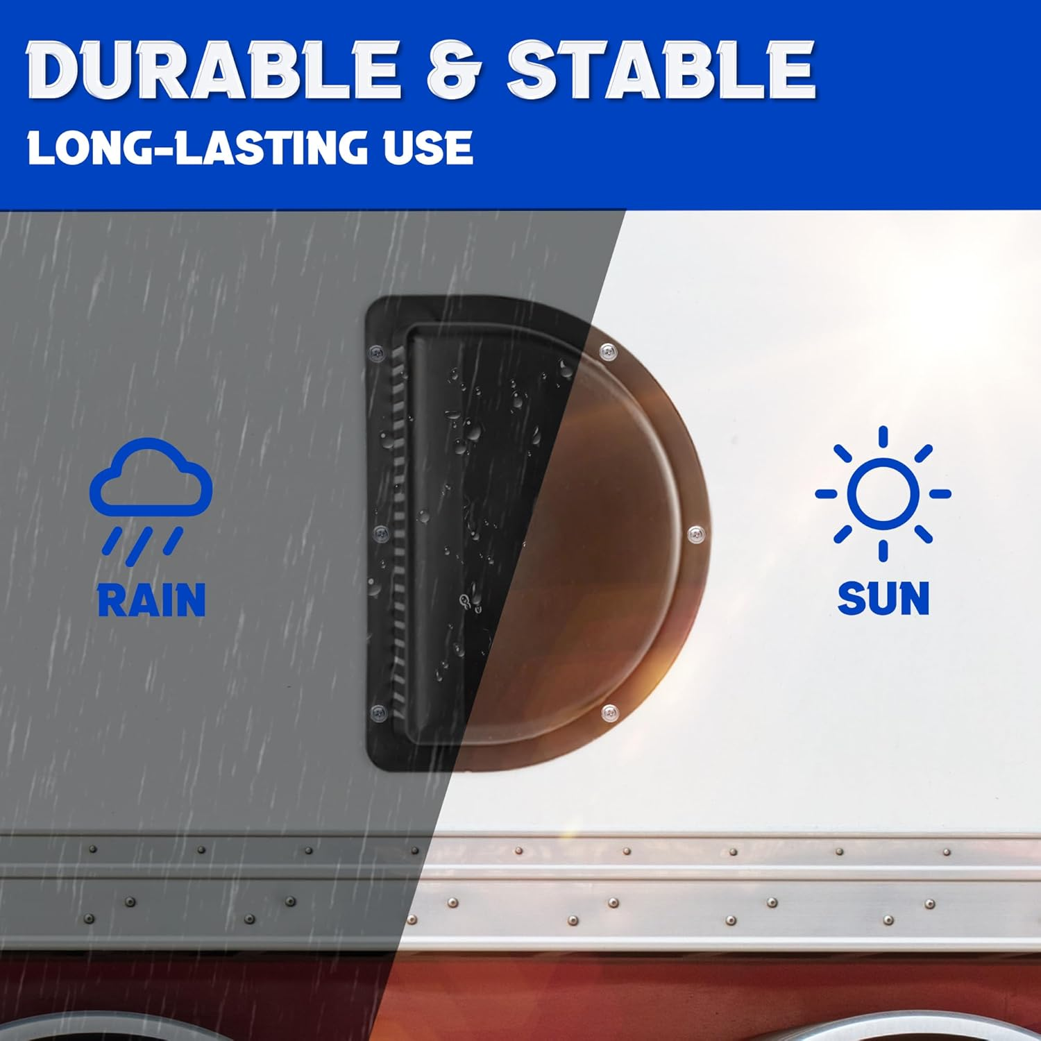 Lonffery RV Vent Covers for Trailer - Side Air Vents for ATV, Cycle, Truck, Cargo, Work Trailers image number 4