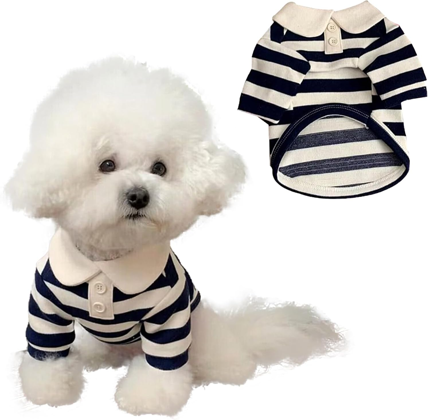 MANON ROSA Dog Clothes Cute Polo Shirt - Soft & Breathable Collared T-Shirt Summer Fall Outfits for Small Medium Dogs Cat - Great for Doggy and Kitten Photoshoots (Small,Red)