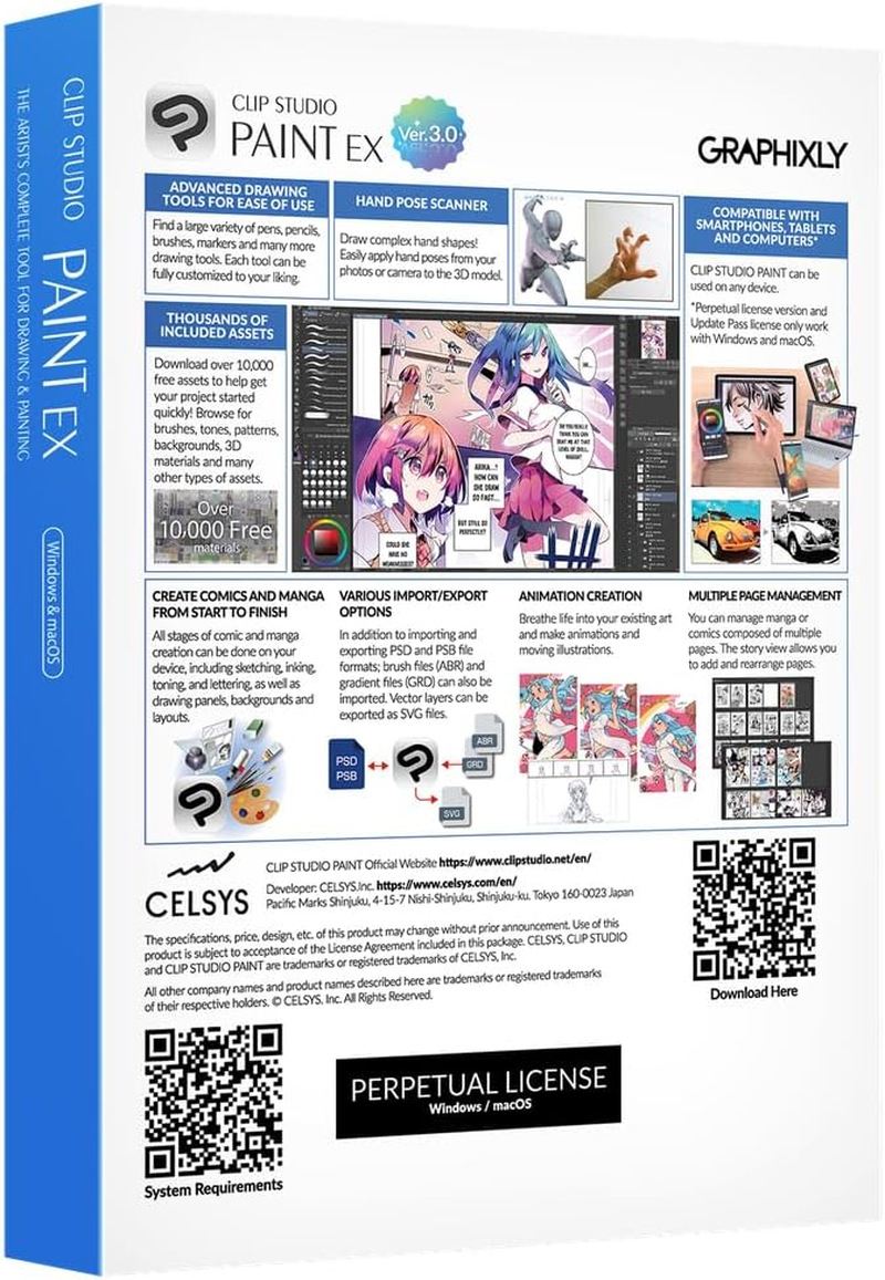 CLIP STUDIO PAINT EX - Version 3 | Perpetual License | for Windows and Macos image number 1