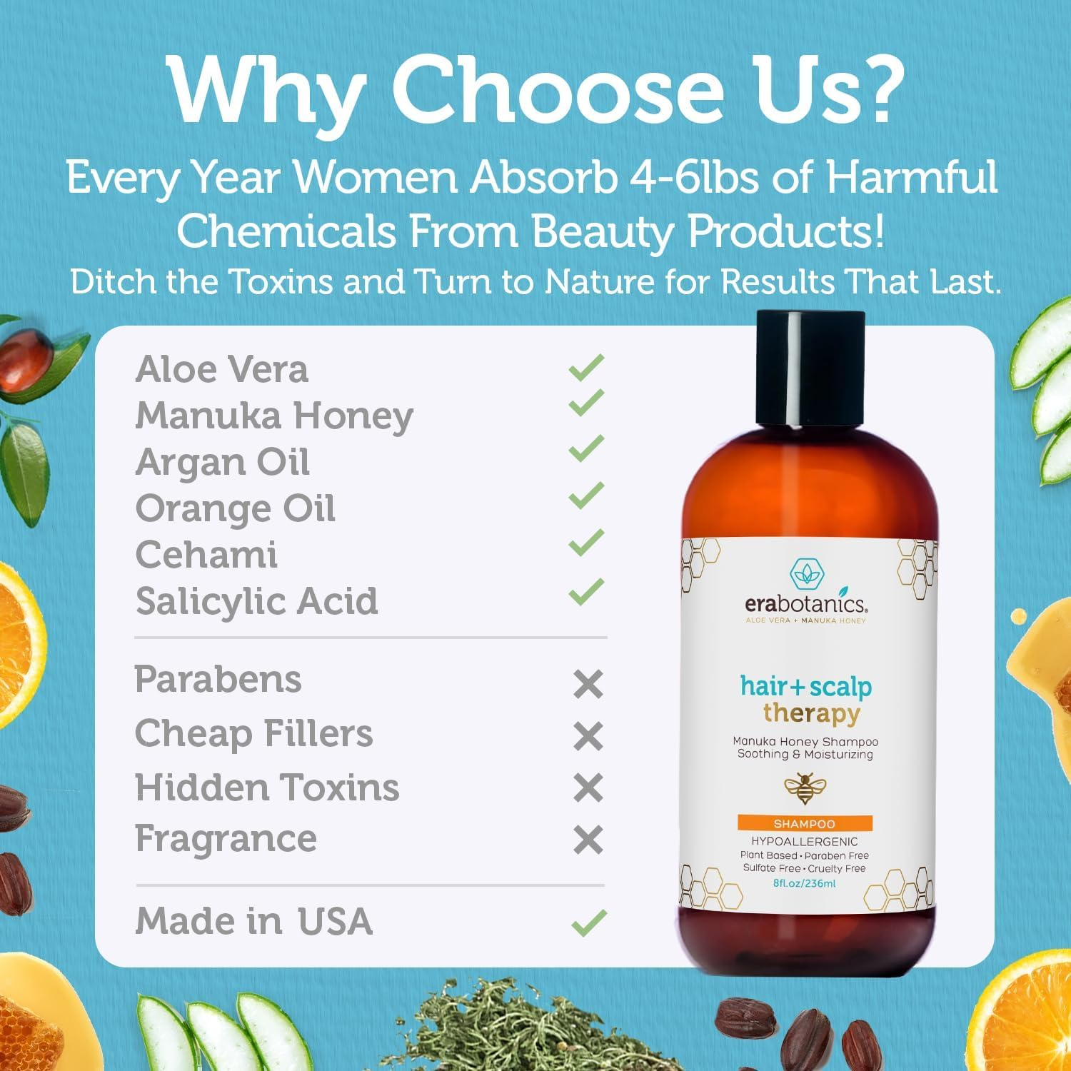 (240Ml Bottle) - Sulphate Free Argan Oil Shampoo for Dry, Itchy Scalp & Damaged, Frizzy, Oily Hair 240Ml Best Moisturising Natural Shampoo for anti Dandruff, Scalp Psoriasis, Eczema & More. Ph Balanced, Paraben Free Care