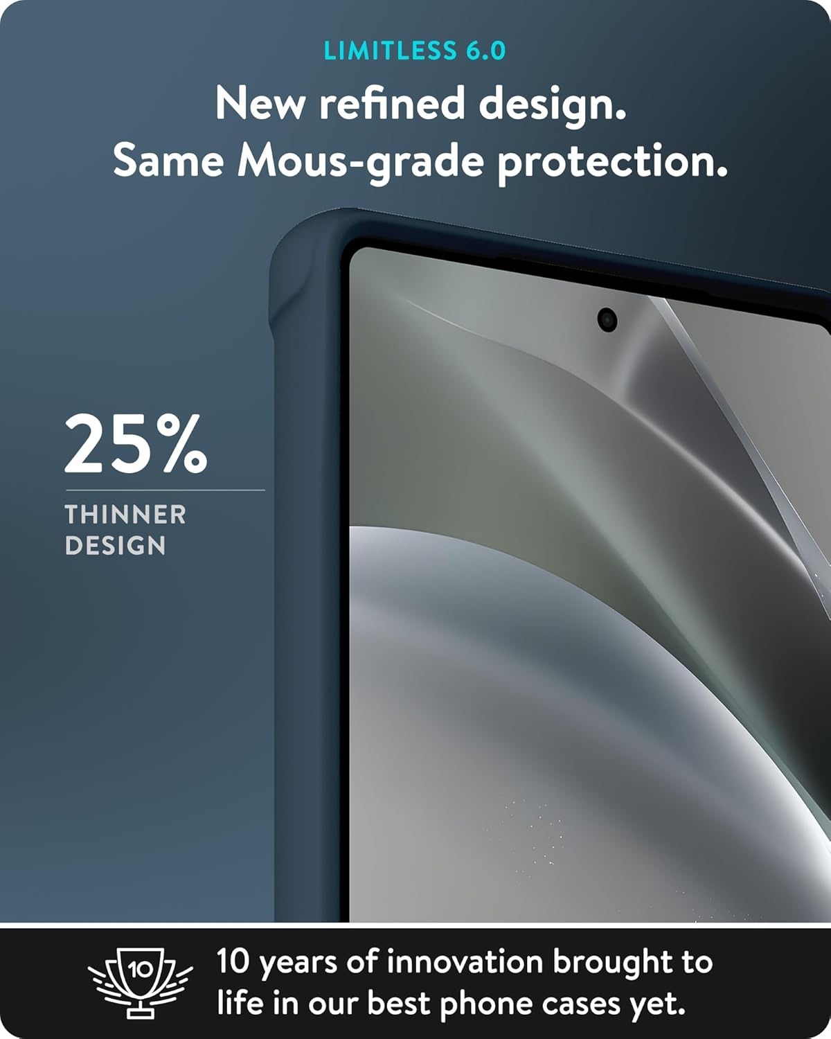 Mous for Samsung Galaxy S25 Ultra Case Magsafe Compatible - Limitless 6.0 - Navy Blue - Protective Shockproof Phone Cover image number 5