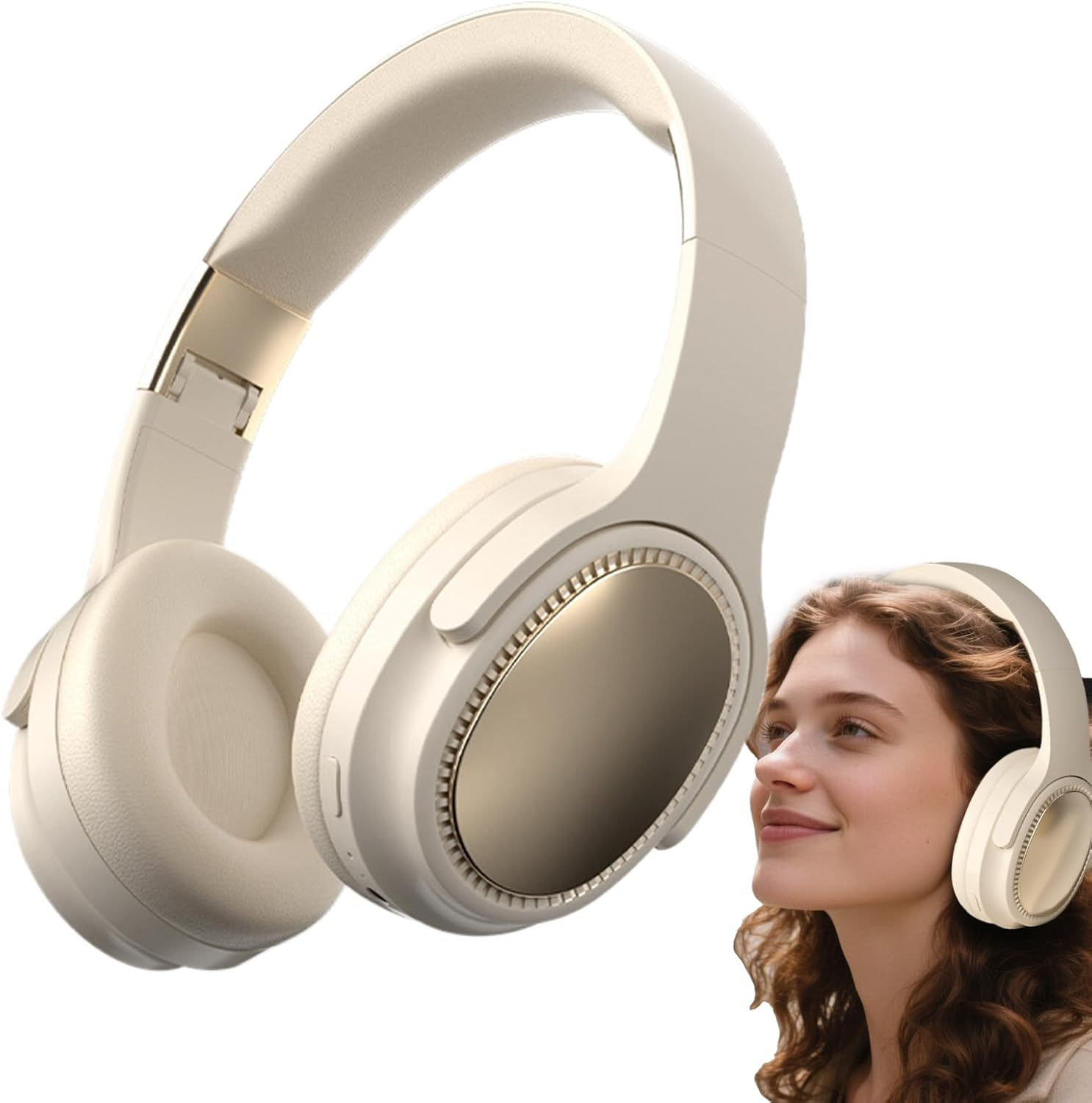 Wireless over Ear Headphones | Foldable over Ear Headphones | Skin-Friendly Cushions Foldable Headset with Stable Signal for Family Travel Home image number 4