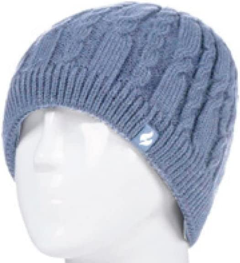 HEAT HOLDERS | Sockshop | Ladies Alesund Cable Knit Thermal Hat Beanie | Winter Warm and Stylish | One Size Fits Most image number 5