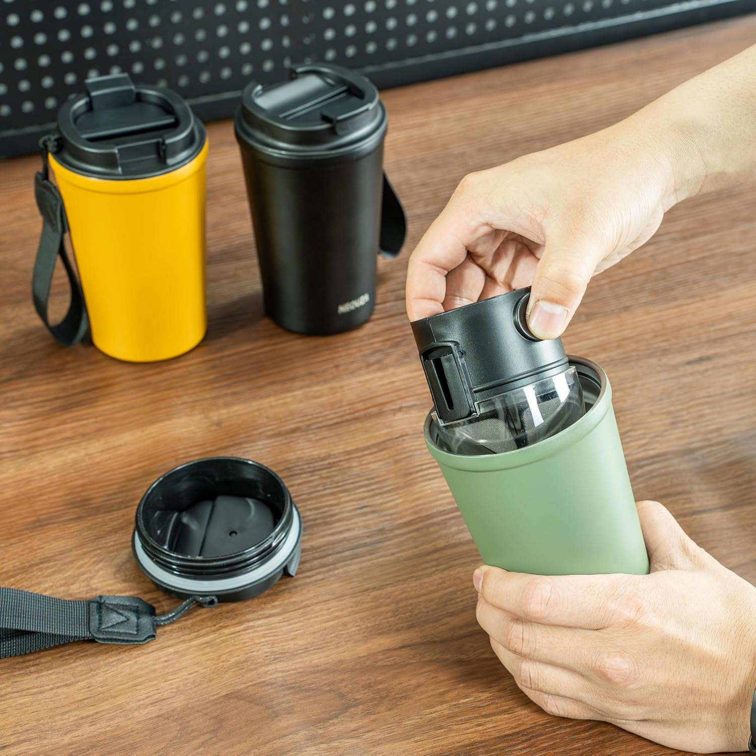 NEOUZA Pour over Coffee Dripper, Reusable Stainless Steel Coffee Filter, Portable Collapsible Paperless Coffee Maker for Camping, Travel, and Office Use (Dripper Only)