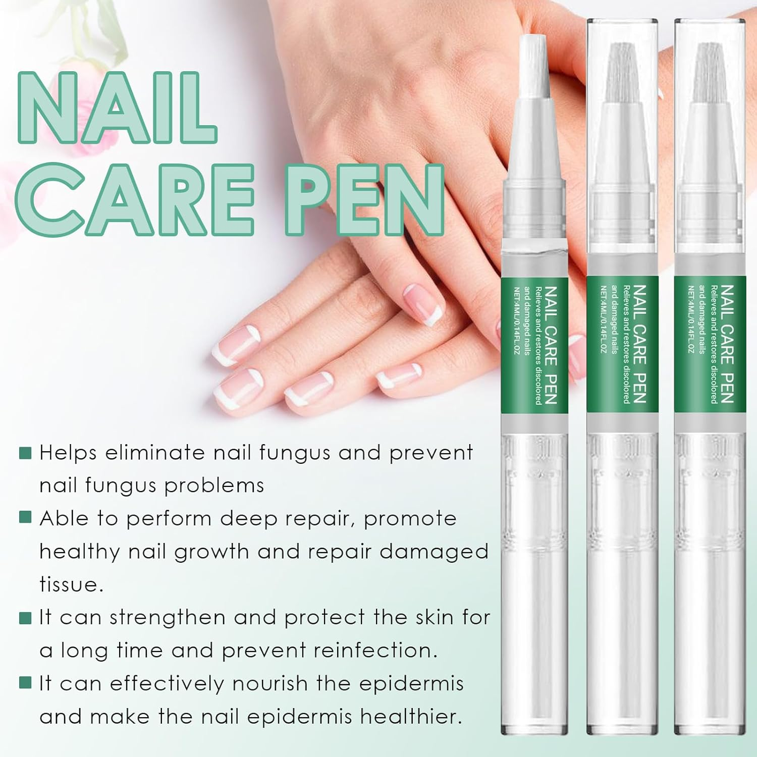 Pack of 3 Nail Care Pens, Nail Care Moisturising, Nail Care Pen, for Fingers and Toenails image number 6