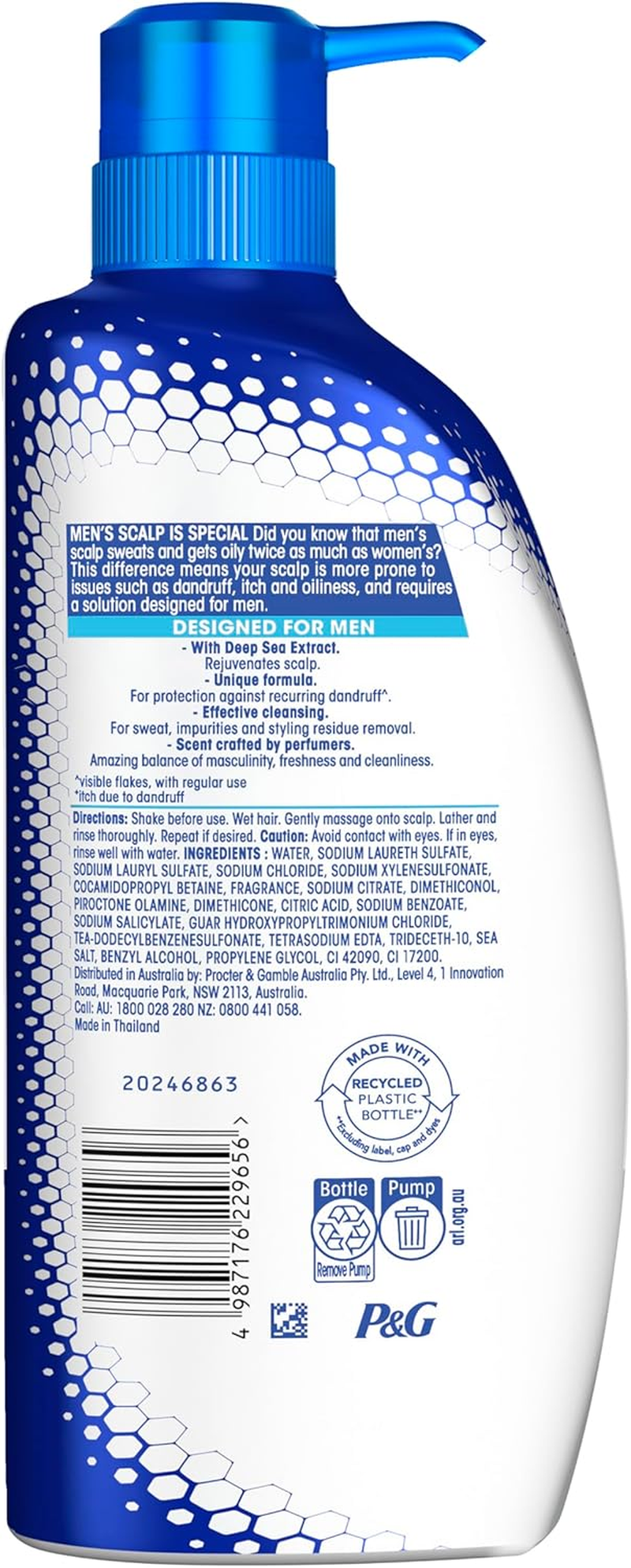 Head & Shoulders Ultra Men 2-In-1 Moisture Recharge Anti-Dandruff Shampoo and Conditioner 750 Ml image number 5