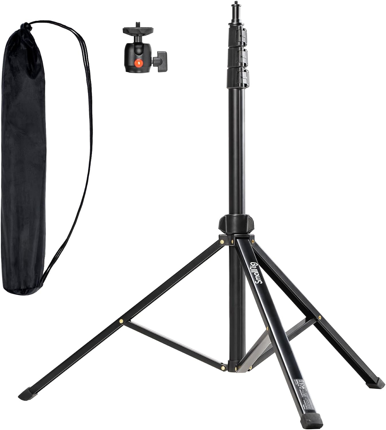 SMALLRIG 78.7"/ 200Cm Light Stand Photography Tripod, Max Load 4Kg, Compact Lightstand for Reflector, Ring/Cob Light, Small Softbox, Umbrellas, Folded Size 22"/ 56Cm RA-S200-4379 image number 2