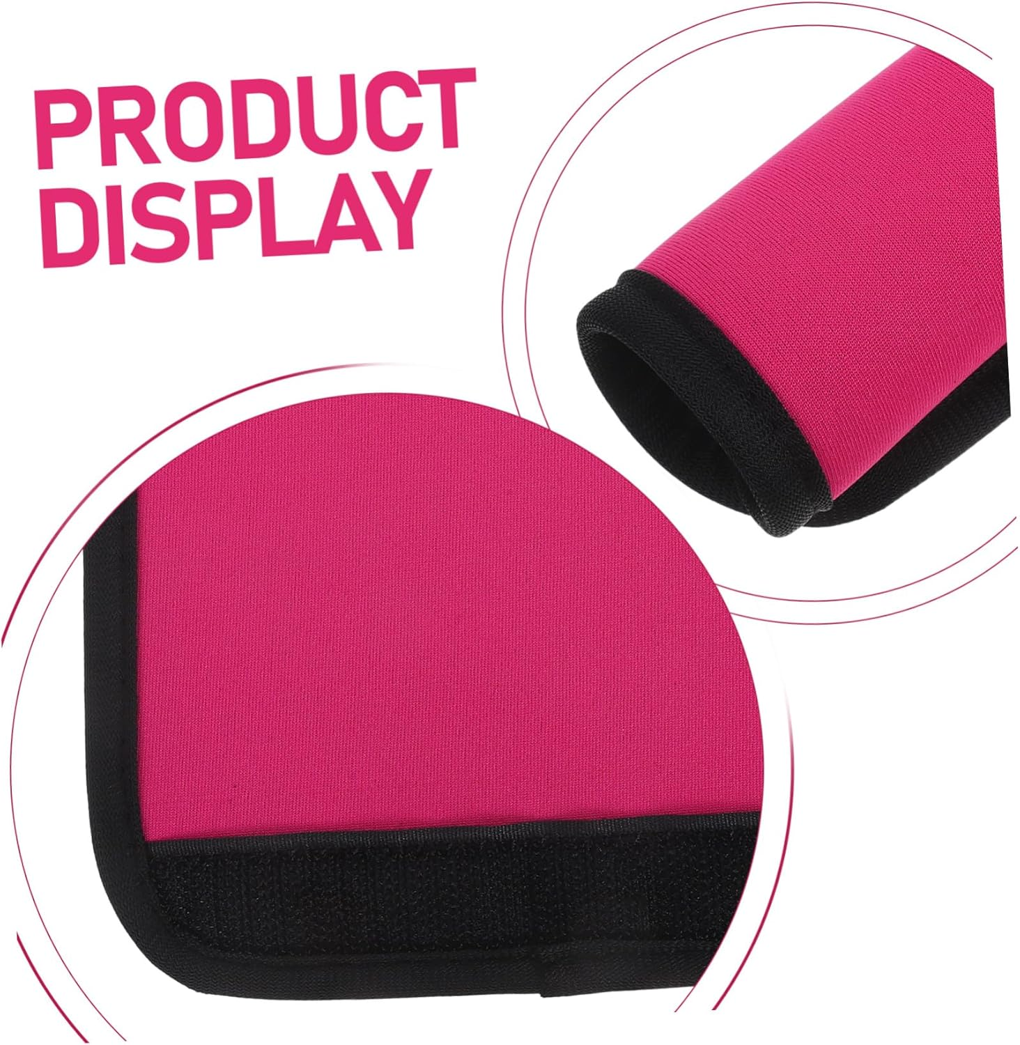 Baluue Luggage Handle Wraps Hand Protectors Soft Grip Suitcase Handle Covers Travel Accessories for Suitcases with Pink image number 6