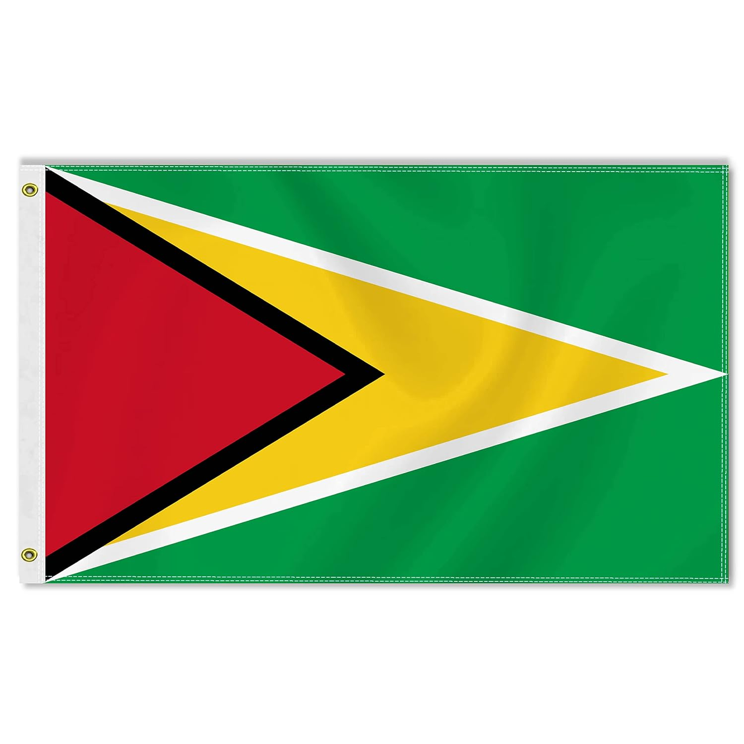 Large 3&times;5 FT Guyana Flag, Big 75D Guiana National Outdoor Banner,Decorgarden with Brass Gromment