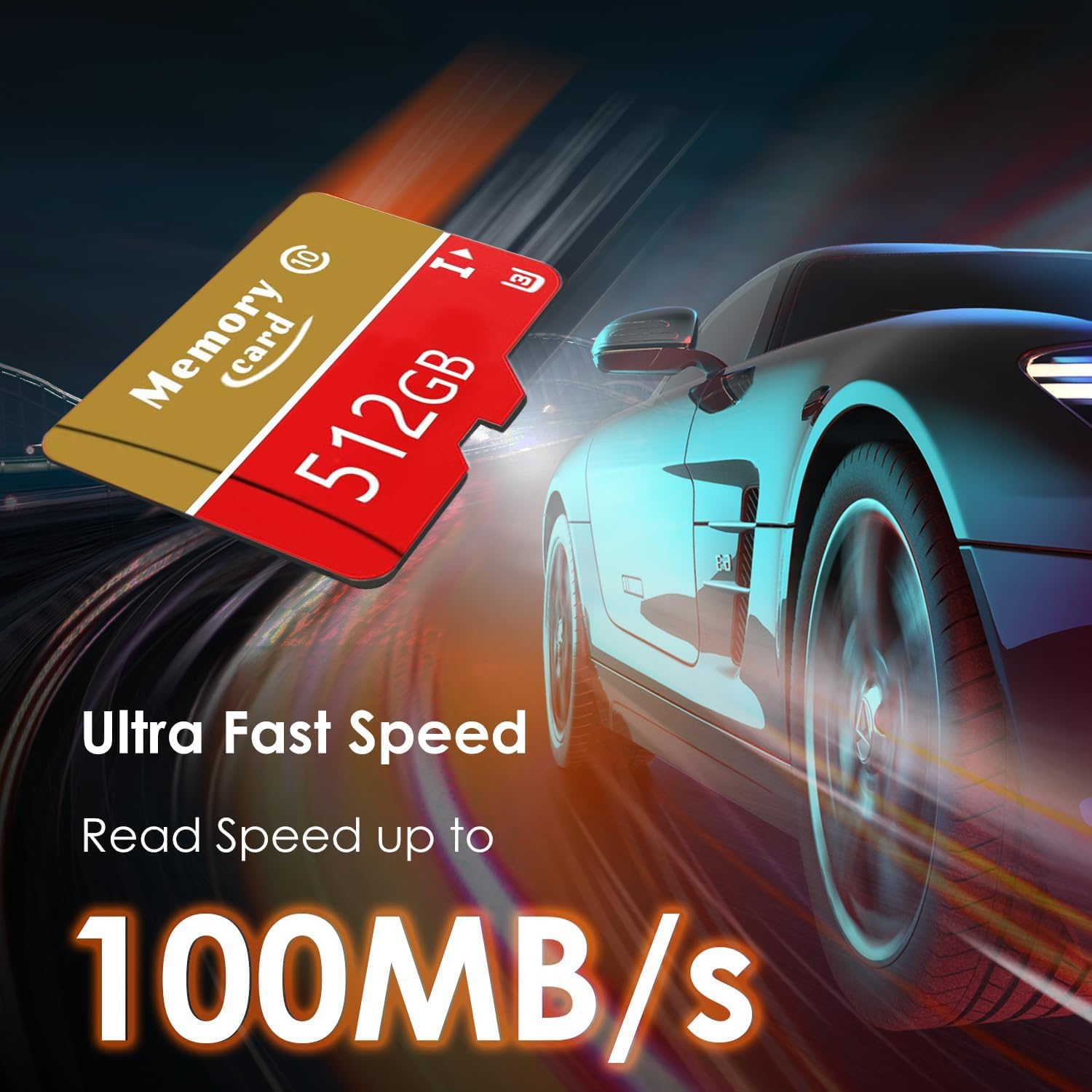 512GB Micro XC Card A1 UHS-I U3 V30 Class 10 Compatible Read Speed up to 100Mb/S,Write Speed up to 70Mb/S image number 1