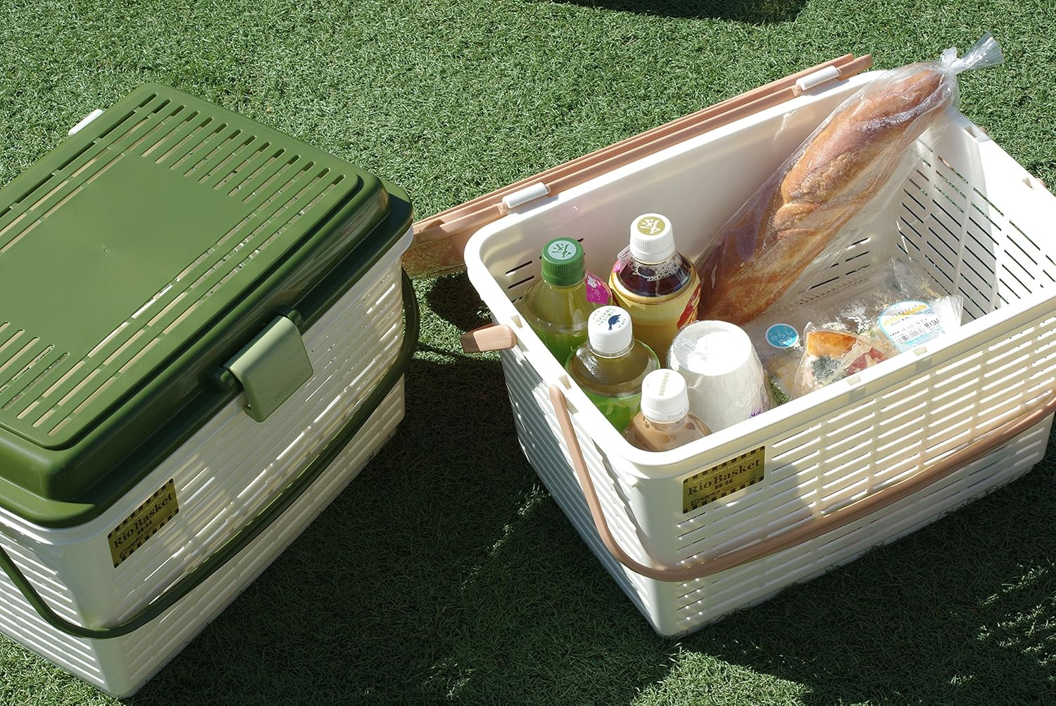 Sankoplastic Picnic Basket RB-66 Earth Beige 117281 Approx. Width 15.9 X Depth 11.9 X Height 10.3 Inches (40.3 X 30.3 X 26.1 Cm) image number 6