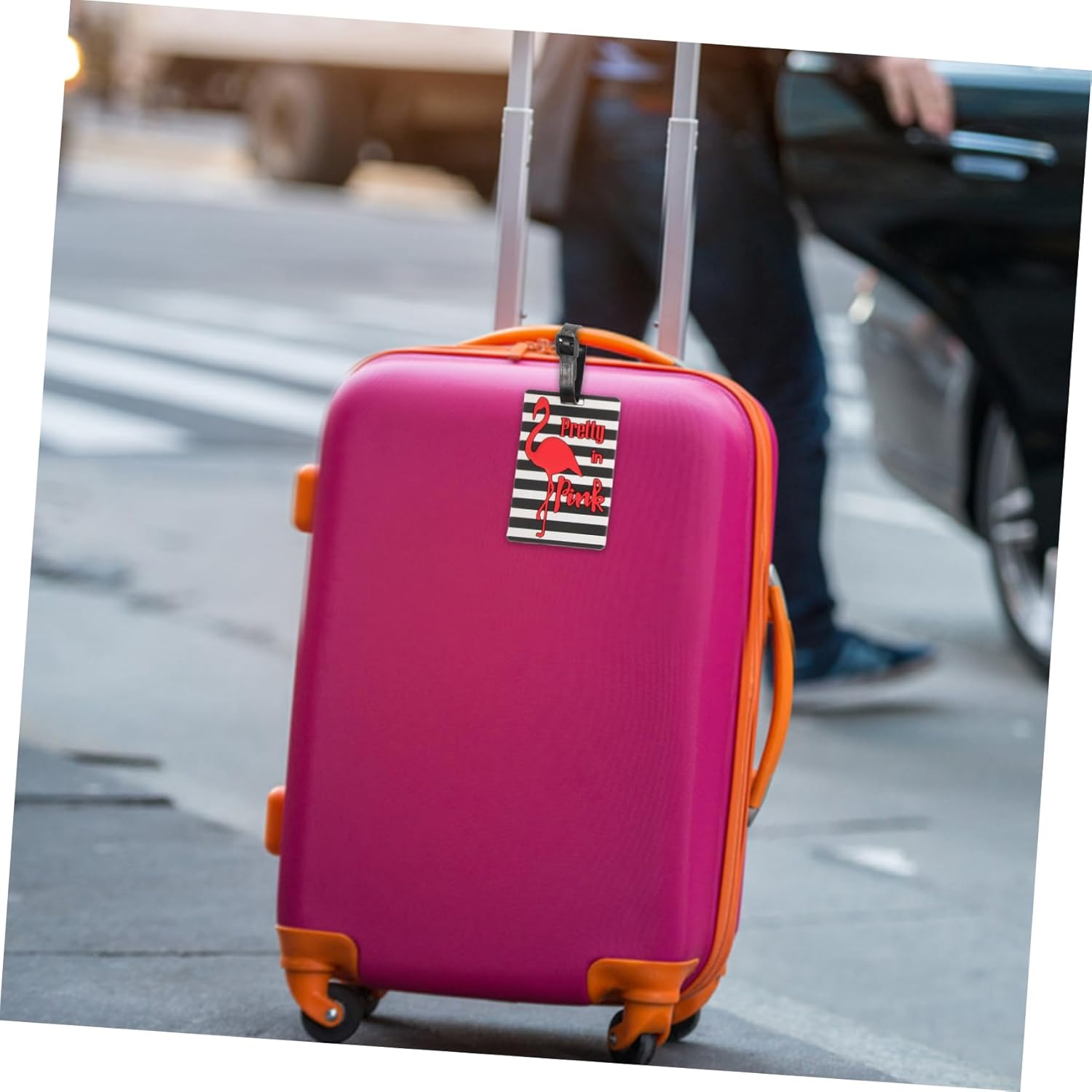 SHERCHPRY Cute Luggage Tags Suitcase Identification Soft PVC Baggage Tags with Cartoon Designs Sturdy Travel Labels for Women and Boys and Girls for Suitcase and Bag Identification image number 2