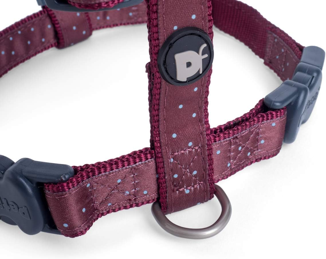 Petface Petface Ditsy Spot Dog Harness, Ox Blood, Large, L image number 1