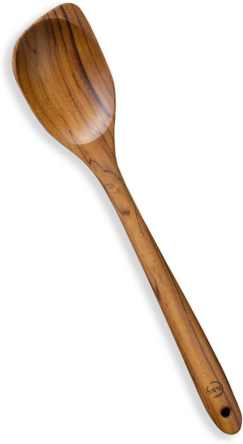 FAAY Teak Wooden Utensils, Healthy Spoon and Spatula Handcraft from High Moist-Resistance Teakwood for Non Stick Cookware (Corner Spoon - Right Hand) - Corner Spoon - Left Hand image number 7