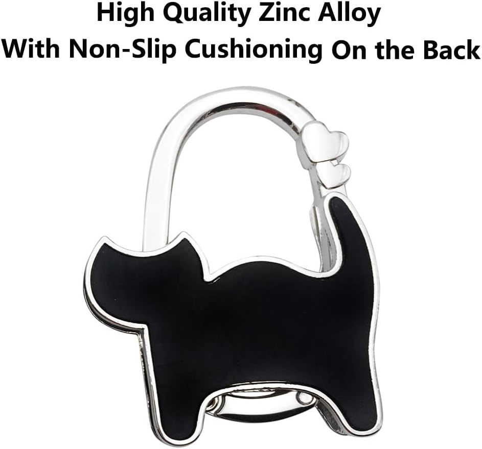 Handbag Hook, Foldable Cute Cat Pattern Portable Table Hook Handbag Hanger for Hanging Purse, Bag, Women Girls Gifts (Type 16) image number 4