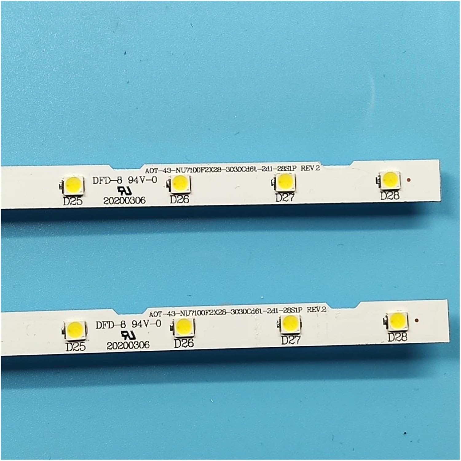 LED Backlight Strip 28 Lamp for 43" TV UE43NU7100U A.-OT_43_NU7100F_2X28_3030C BN44-00947A UE43NU7120U UE43NU7170U (Color : 10 Pieces 5TV) - 2 Pieces 1Tv image number 4