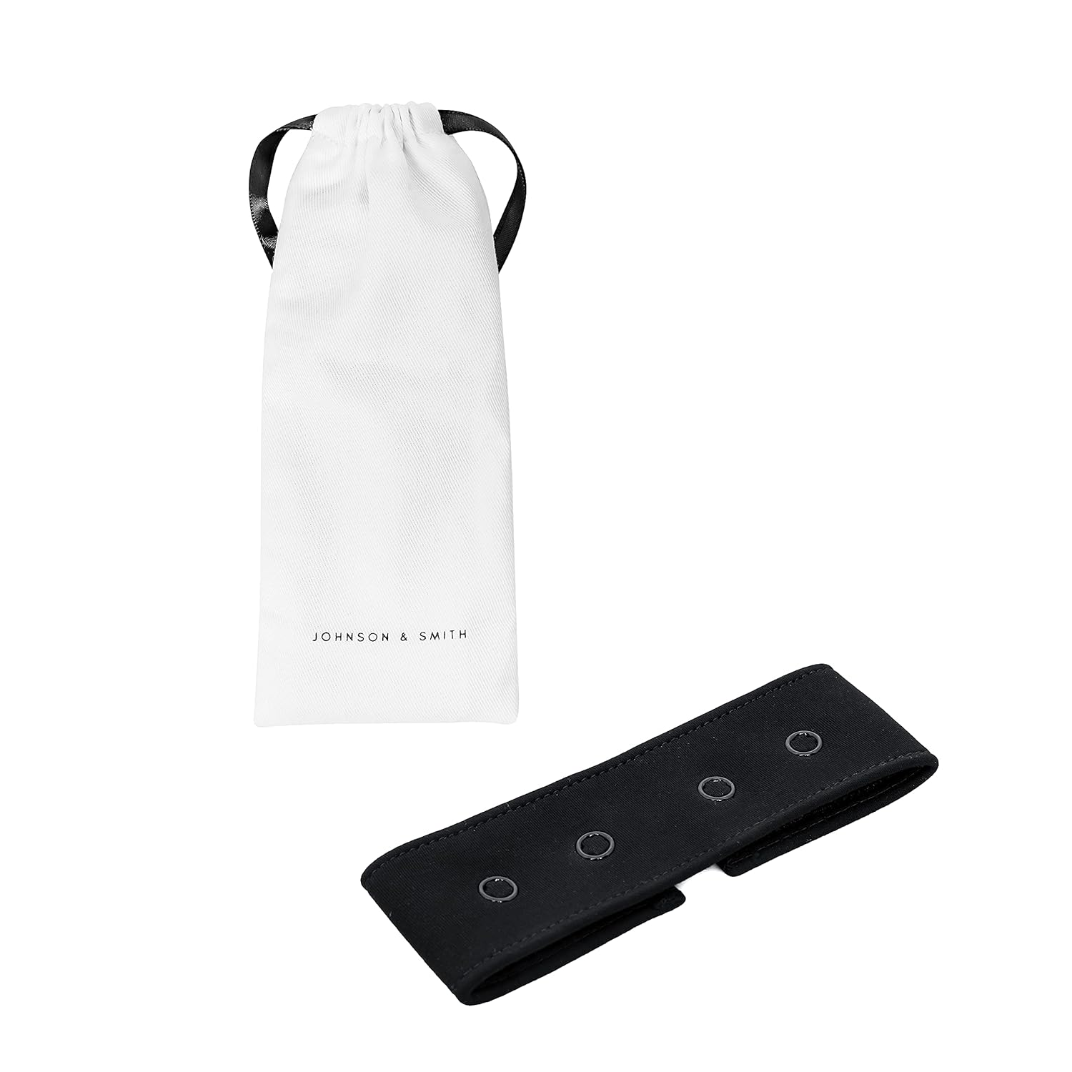 Johnson & Smith Maternity Pants Extenders - Comfortable Belly Band - Pregnancy Pant Extender - Maternity Waistband Extender - Jeans Button Extender for Pregnant Women - Jean Waistline Belly Belt Black