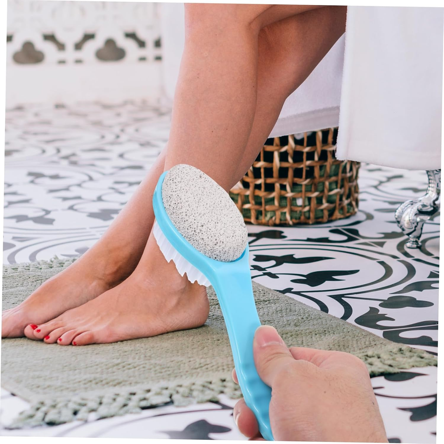 CANIGHT Foot Exfoliator Brush Pumice Stone Double-Sided Foot File for Travel and Home Use