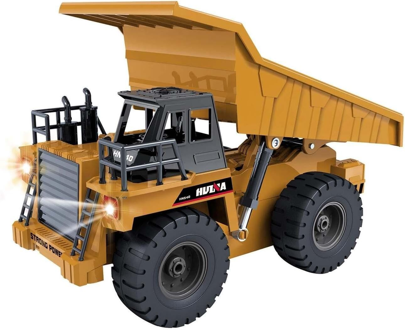 Lenoxx Remote Controlled Dump Truck for Kids - Premium Die-Cast 4 Wheel Garbage Truck Construction Vehicle Toy for Children - Light Effects & Lifting Back image number 4