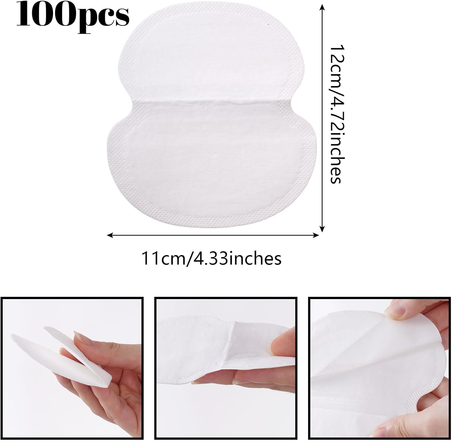 100Pcs Armpit Sweat Pads for Women Men Underarm Sweat Pads Disposable Protection Underarm Fight Hyperhidrosis Sweat Free for Outdoor Work Meeting image number 1