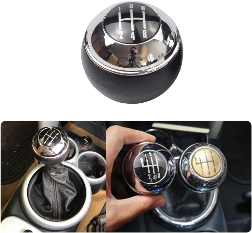 5/6 Speed Car Gear Knob Gear Stick Hand Ball for Mini R50 One D R52 R53 Cooper S 3-Door 2001 2002 2003 2004 2005-2008 (5 Speed)