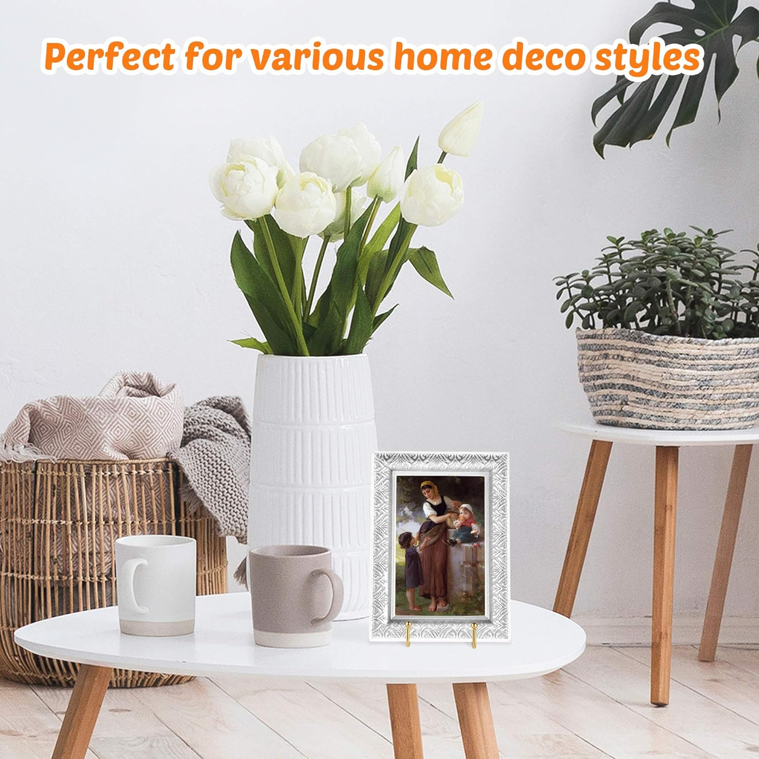 Mocoosy 2 Pack 4 Inch Gold Plate Stands for Display, Metal Square Wire Easel Stand, Plate Holder Display Stands, Picture Frame Stands for Display Photos, Decorative Platter, Book and Table Top Arts image number 3