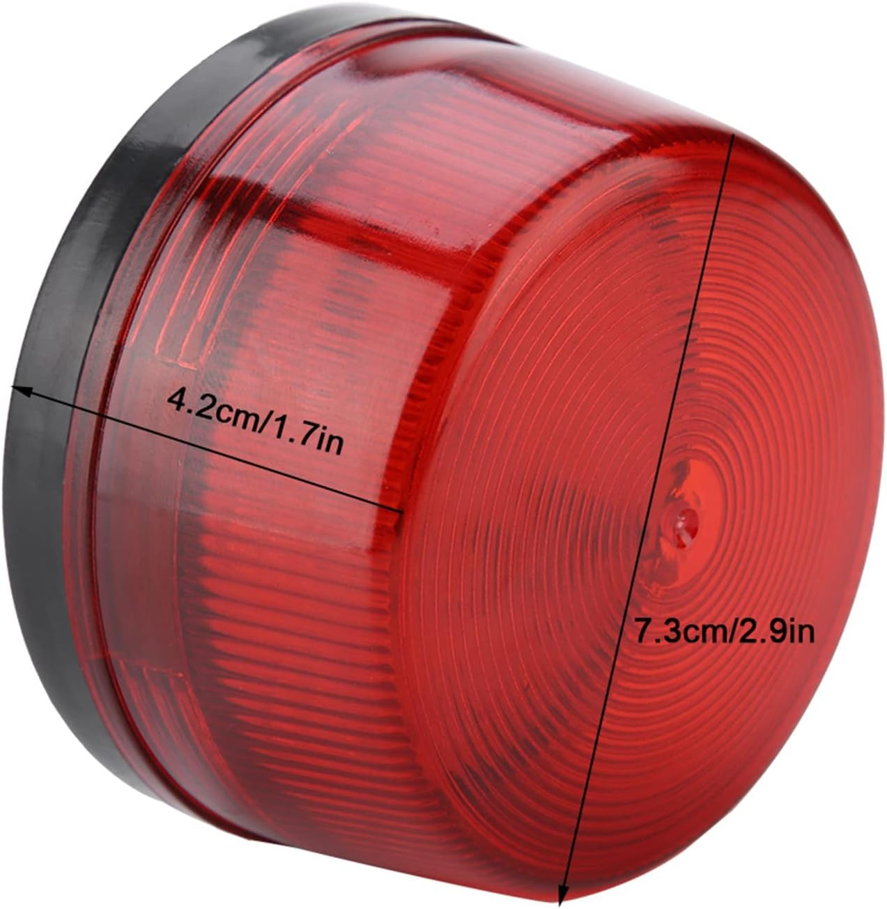 Red LED Flashing Lamp, Security Alarm 12V Strobe Signal Warning Lights Continuously and Flashing Fast. Better Effect for Various Road Cones, Columns image number 1