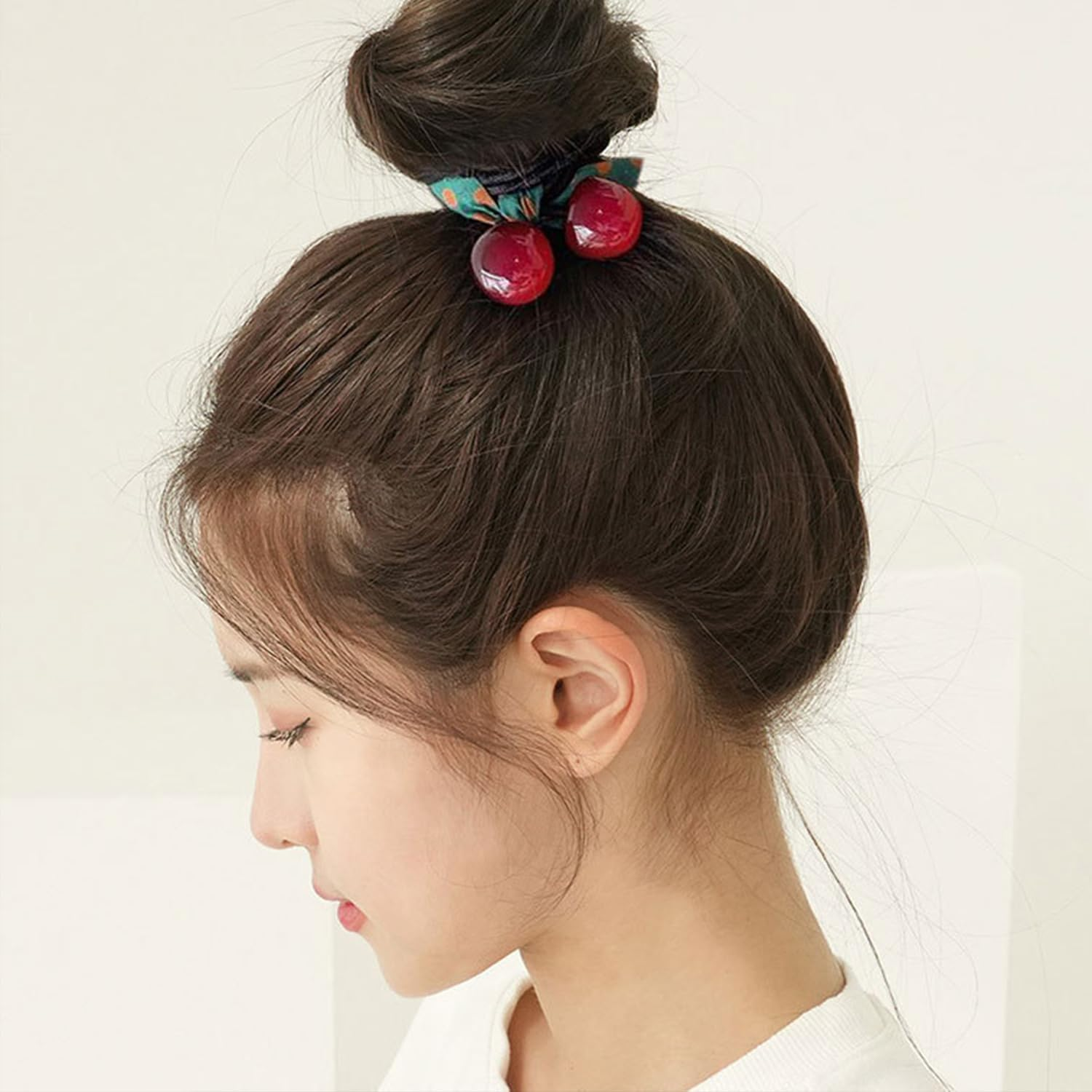 4 Pieces Cherry Hair Pins and 4 Pieces Cherry Hair Rings, Creative Design Hair Accessories, Cute Hair Accessories, Hairstyle Accessories.