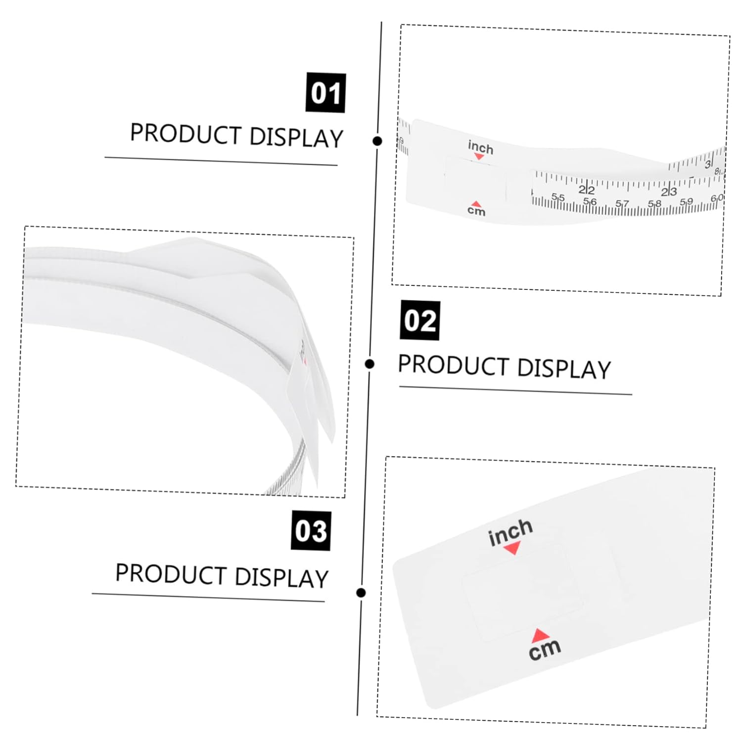 ARTIBETTER Infant Head Circumference Ruler 60Cm Measuring Tape 3 Pack Pp Material Inches Cm Marked Washable Reusable for Boys and Girls image number 6