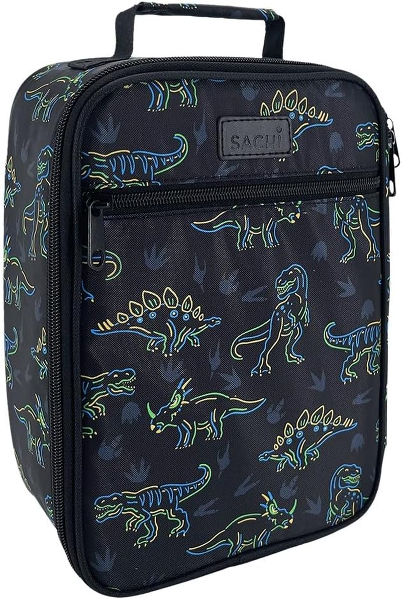Sachi 'Style 225' Insulated Junior Lunch Bag - Neon Dinosaurs image number 2