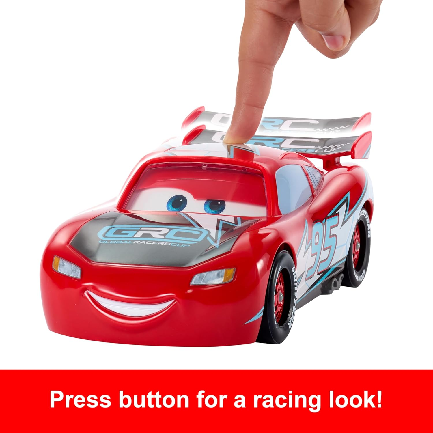Mattel Disney Pixar Cars Lightning Mcqueen Toy Vehicle & Accessories, Global Racers Cup Drift & Race Car with 2 Modes of Play image number 4