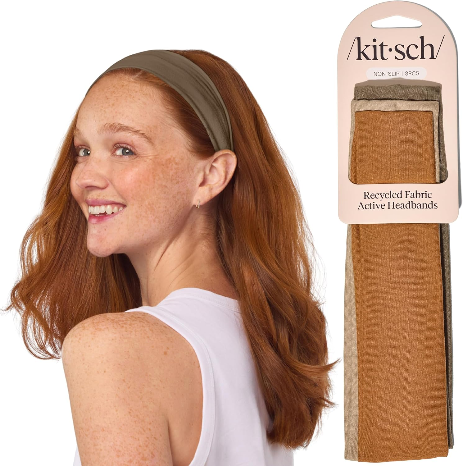 Kitsch Wide Headbands for Women - Fashion Sports Headband for Workout, Yoga, Gym, Running, Exercise | Stretchy Head Bands for Women&rsquo;S Hair | Hair Accessories for Women