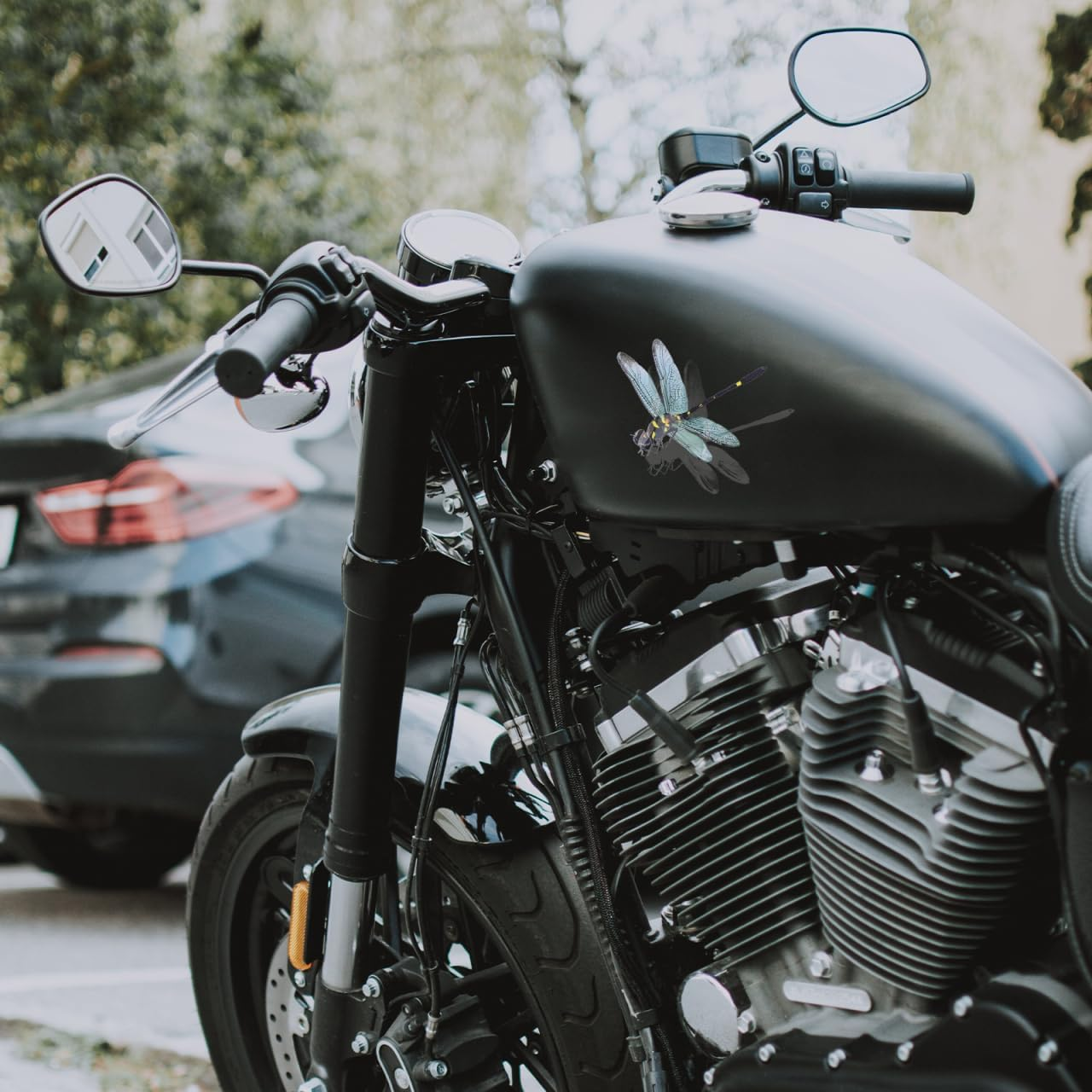 OSALADI Realistic 3D Insect Car Sticker Wall Decor Dragonfly Decals Easy Apply image number 2