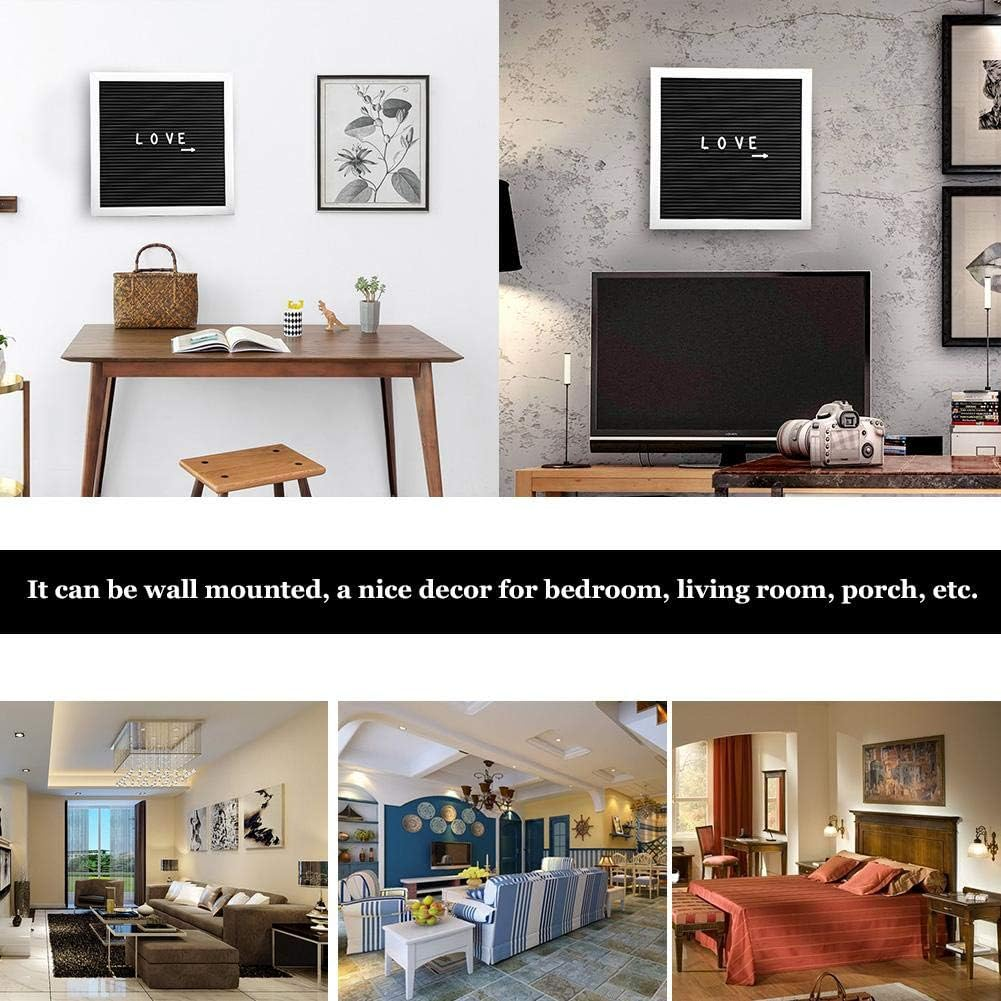 Message Felt Letter Board Wall Mounted 25Cm*25Cm Felt Board, DIY Letters Board, DIY Decorative Board for Bedroom/Living Room/Porch Home Home Room Decor(White Frame) image number 1