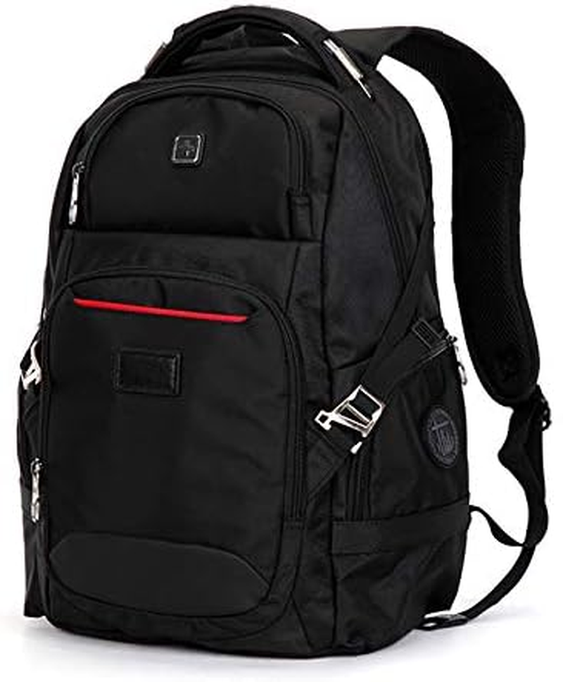 SUISSEWIN Swiss Waterproof Business Backpack Travel Backpack College School Backpack Casual Daypack Daily Shoulder Bag SN9938 Black 15.6 Inch Laptop Notebook Backpack for Men Womens Boys Girls&hellip; image number 6