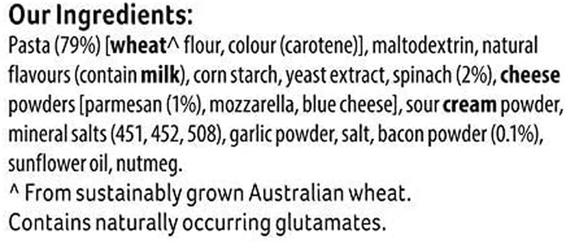 CONTINENTAL Gourmet Pasta (Side Dish) | Creamy Spinach Parmesan & Bacon, 91G image number 1