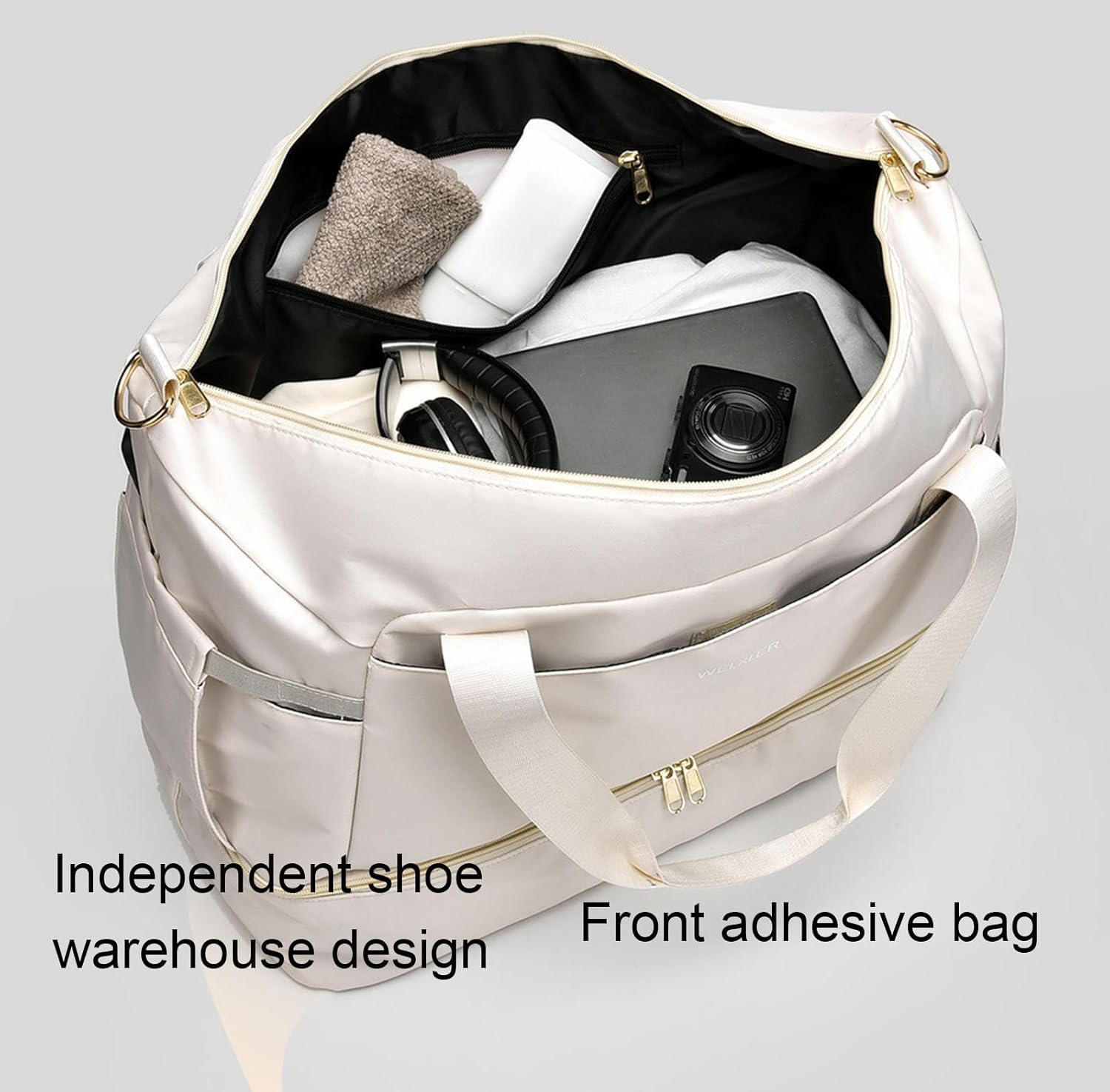 Underseat Travel Bag Hand Luggage Bag Recycled PET Eco Friendly Overnight Bag Weekend Bag Gym Bag Hospital Bag Carry on Bag Holdall Bag for Women and Men,C image number 2