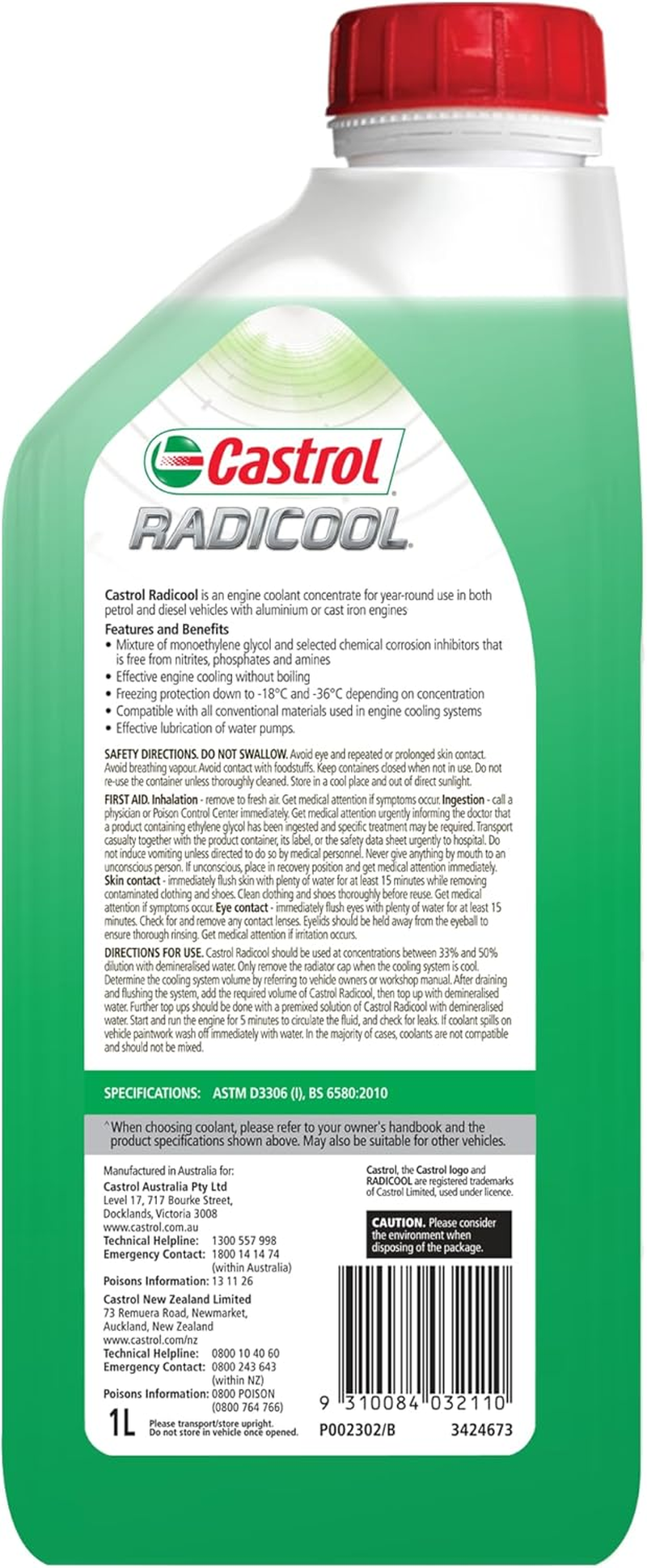 Castrol Radicool Concentrate Coolant 1 Litre image number 5