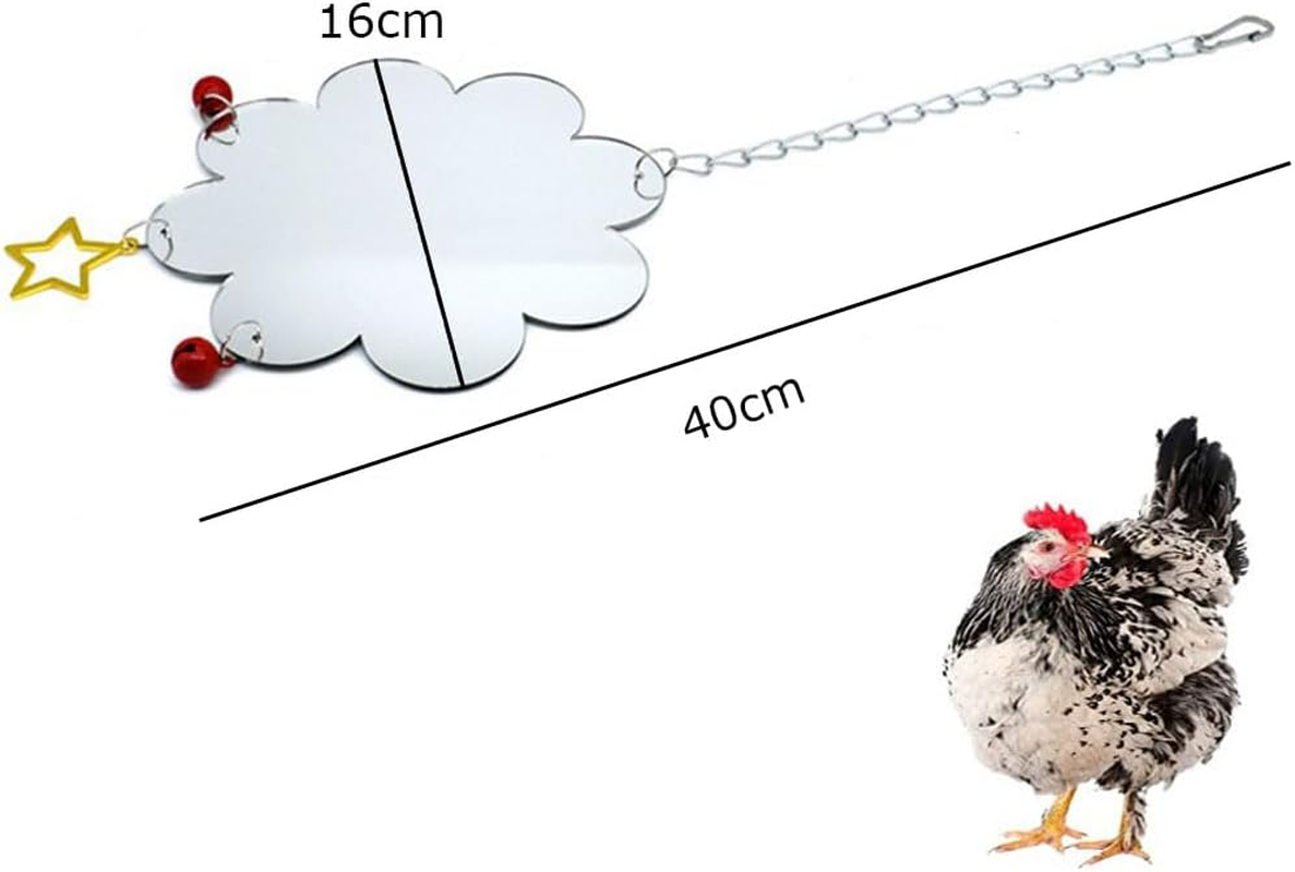 Esforzarse Chicken Enrichment Toys, Chicken Games for Your Roofs, Chicken Mirror Toys, Interactive Cockatoo Toys, Toys for Chickens for Roosters Hens Birds Parrots image number 3
