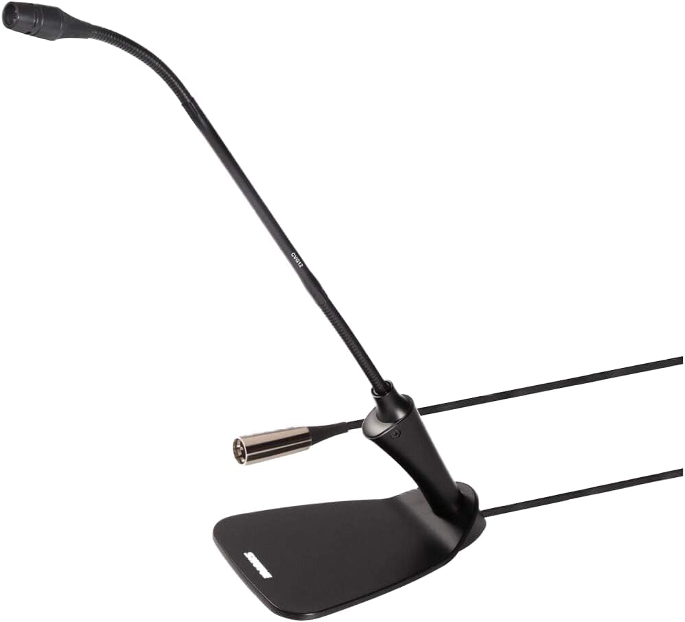 Shure CVG12-B/C Gooseneck Condenser Microphone, 12-Inch Inline Pre-Amp, Flange Mount, Cardioid - Black image number 4