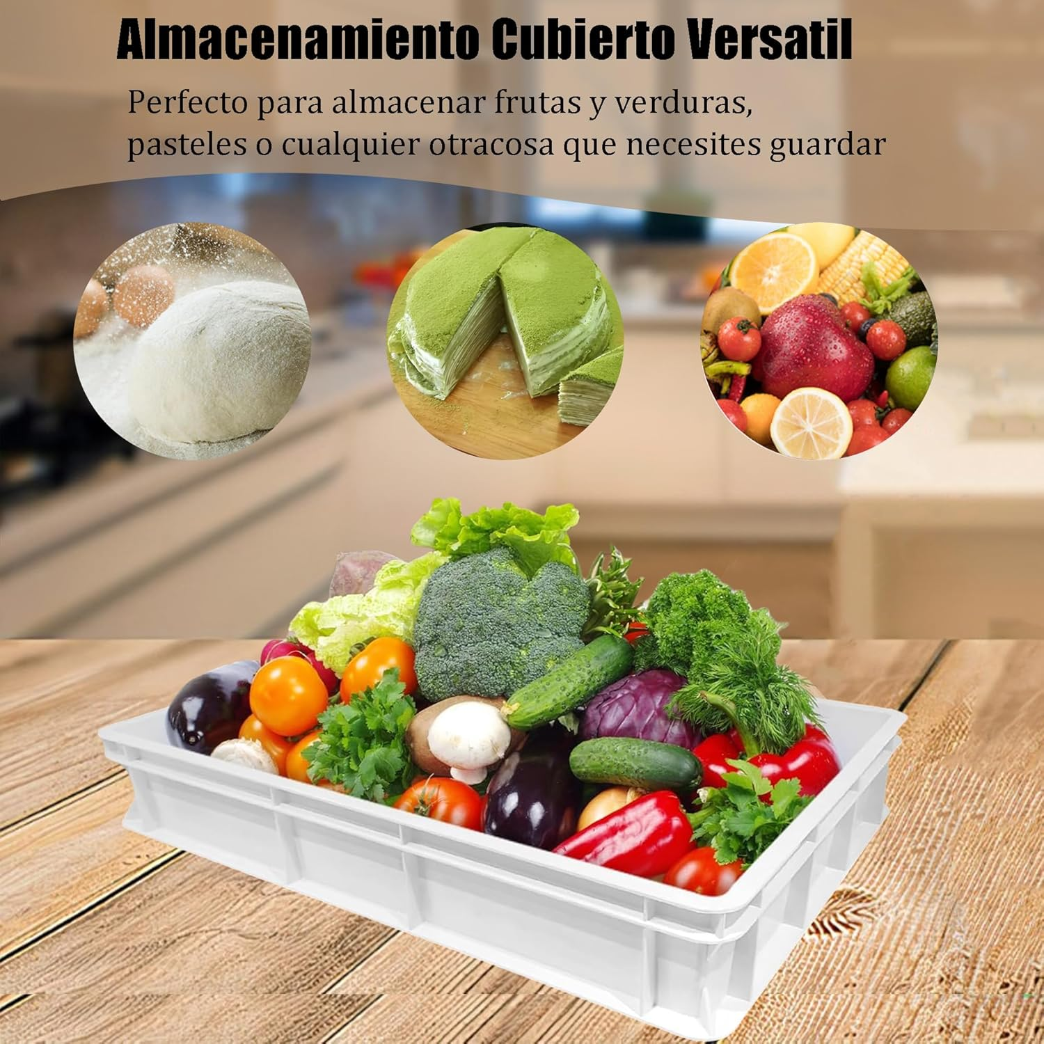 Alerrawia Generic Dough Proofing Box, Pizza Dough Tray with Cover, Fruit and Vegetable Storage, Multifunctional，Equipped with a Lid,Can Be Put in the Refrigerator and Other Multi-Purpose image number 6